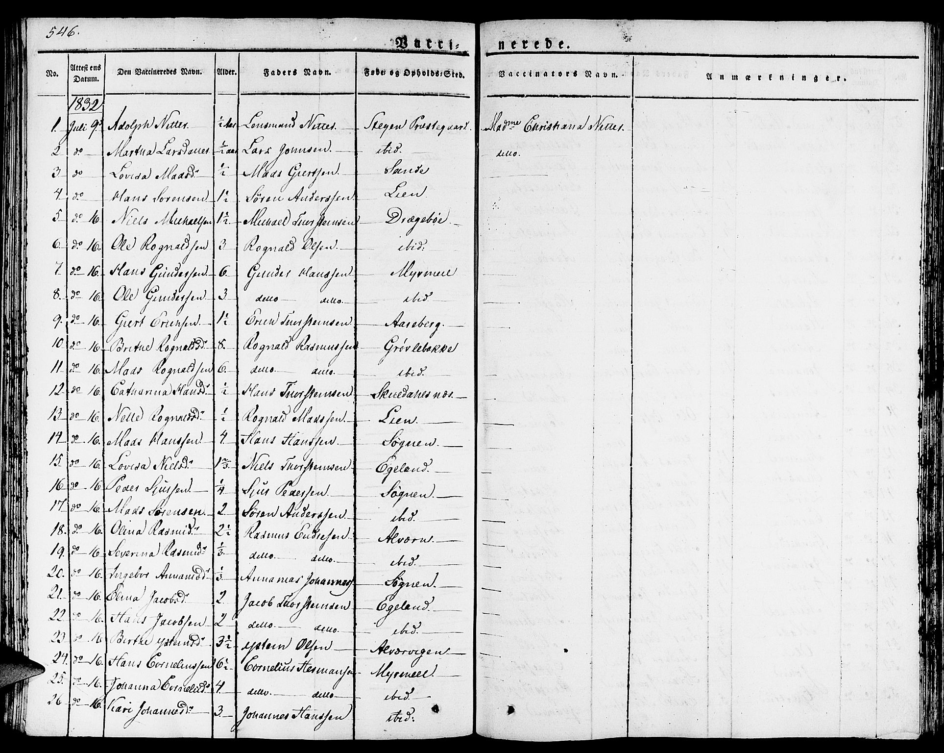 Gaular sokneprestembete, SAB/A-80001/H/Haa: Parish register (official) no. A 3, 1821-1840, p. 546