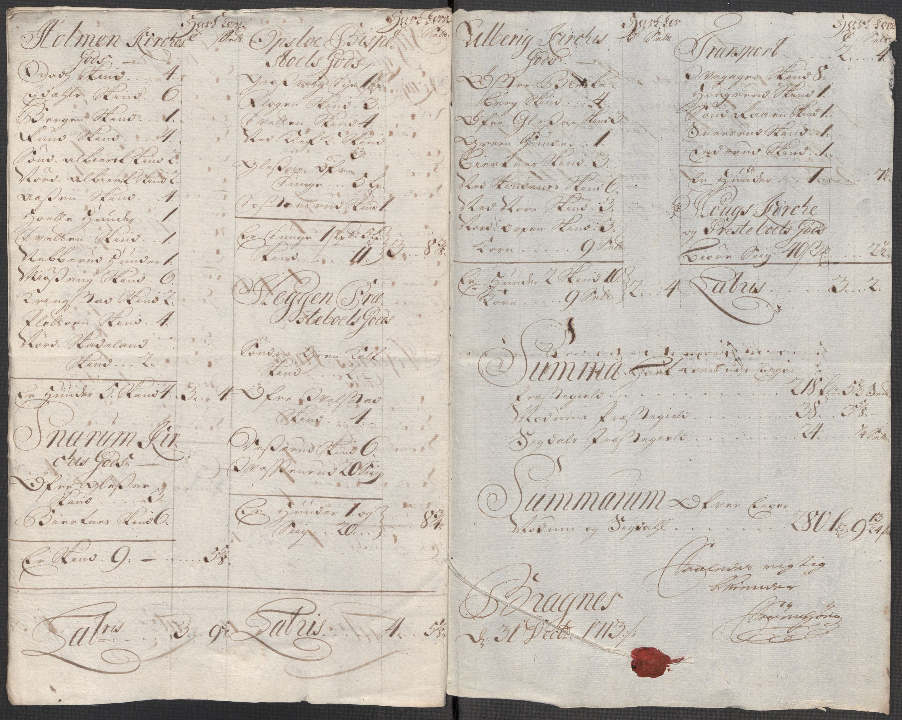 Rentekammeret inntil 1814, Reviderte regnskaper, Fogderegnskap, AV/RA-EA-4092/R31/L1708: Fogderegnskap Hurum, Røyken, Eiker, Lier og Buskerud, 1713, p. 166