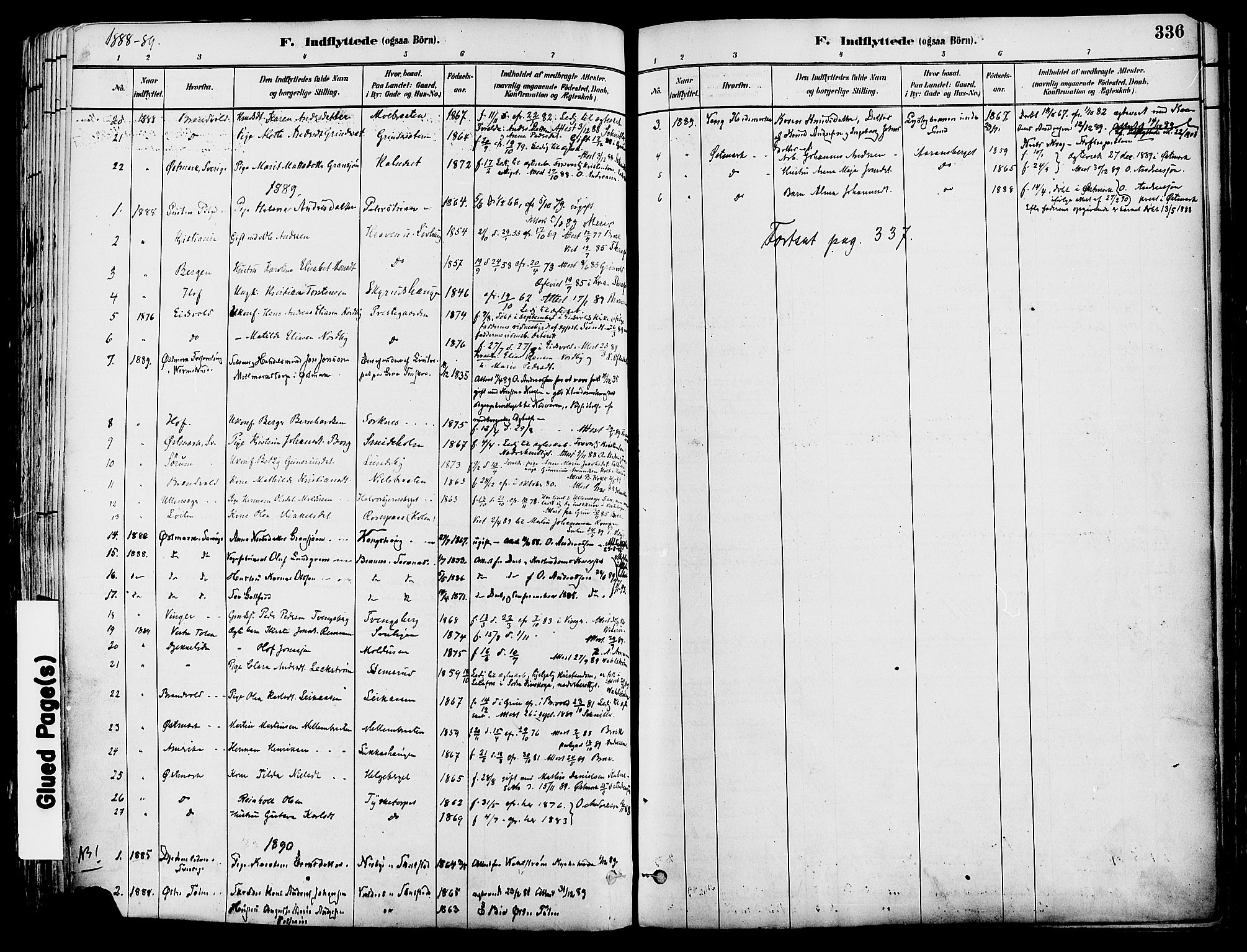 Grue prestekontor, SAH/PREST-036/H/Ha/Haa/L0012: Parish register (official) no. 12, 1881-1897, p. 336
