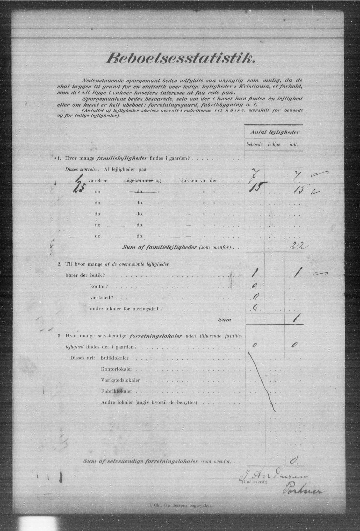 OBA, Municipal Census 1903 for Kristiania, 1903, p. 1826