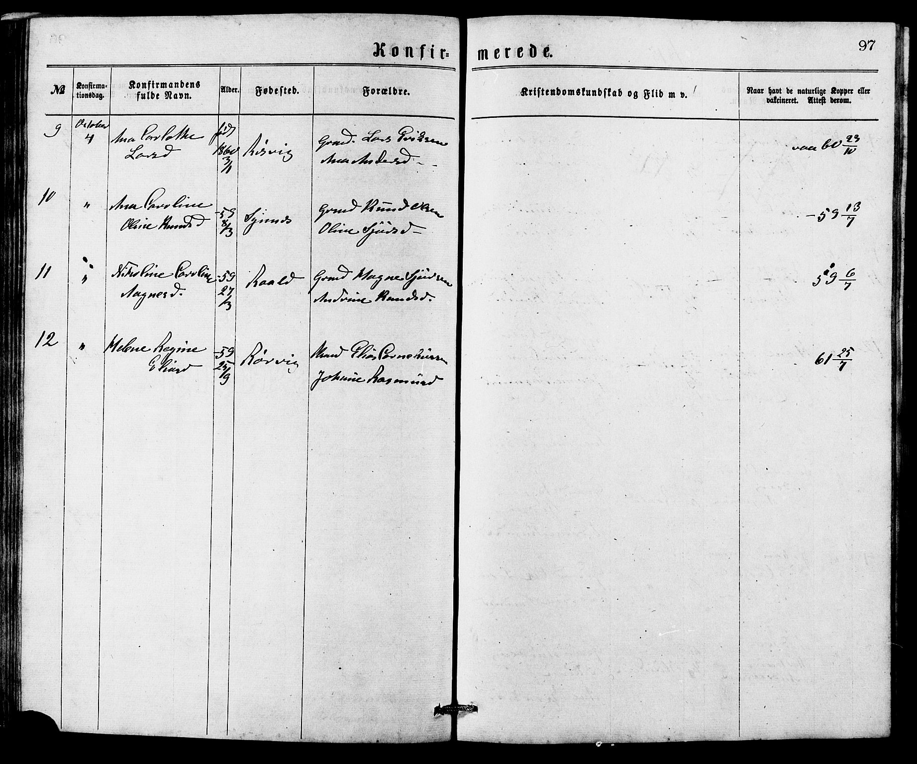 Ministerialprotokoller, klokkerbøker og fødselsregistre - Møre og Romsdal, AV/SAT-A-1454/537/L0521: Parish register (copy) no. 537C02, 1869-1888, p. 97