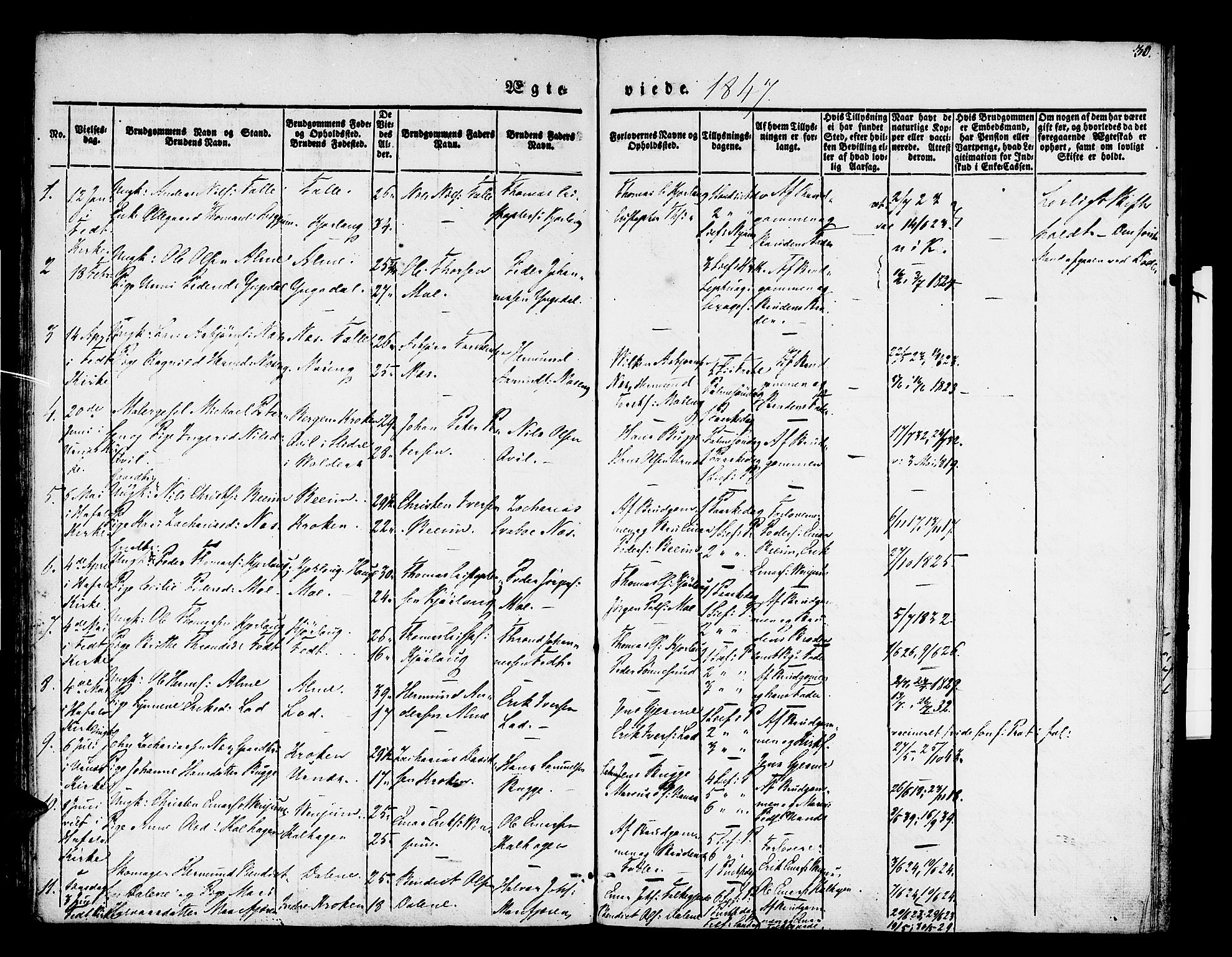 Hafslo sokneprestembete, AV/SAB-A-80301/H/Haa/Haaa/L0007: Parish register (official) no. A 7, 1834-1854, p. 30