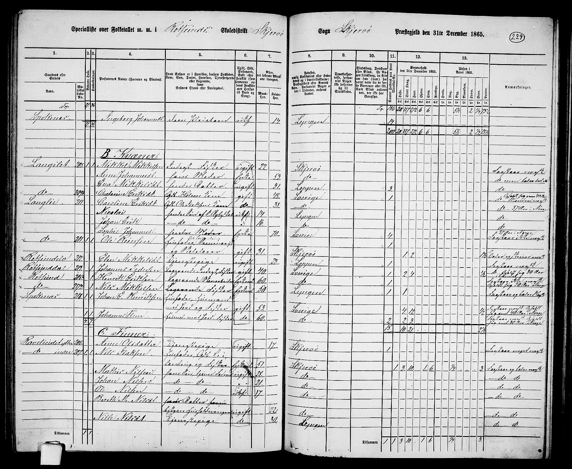 RA, 1865 census for Skjervøy, 1865, p. 110