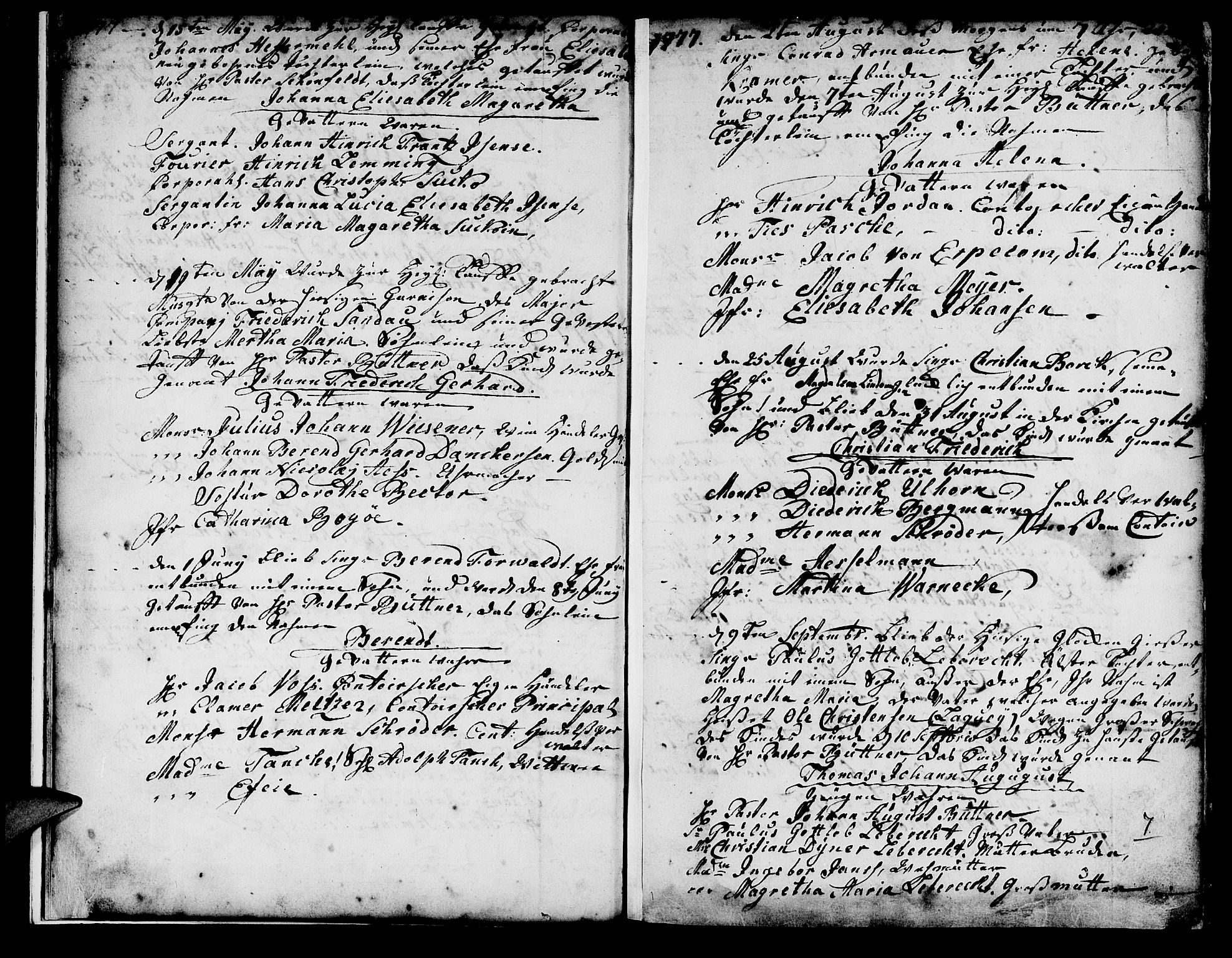 Mariakirken Sokneprestembete, AV/SAB-A-76901/H/Haa/L0001: Parish register (official) no. A 1, 1740-1784, p. 7