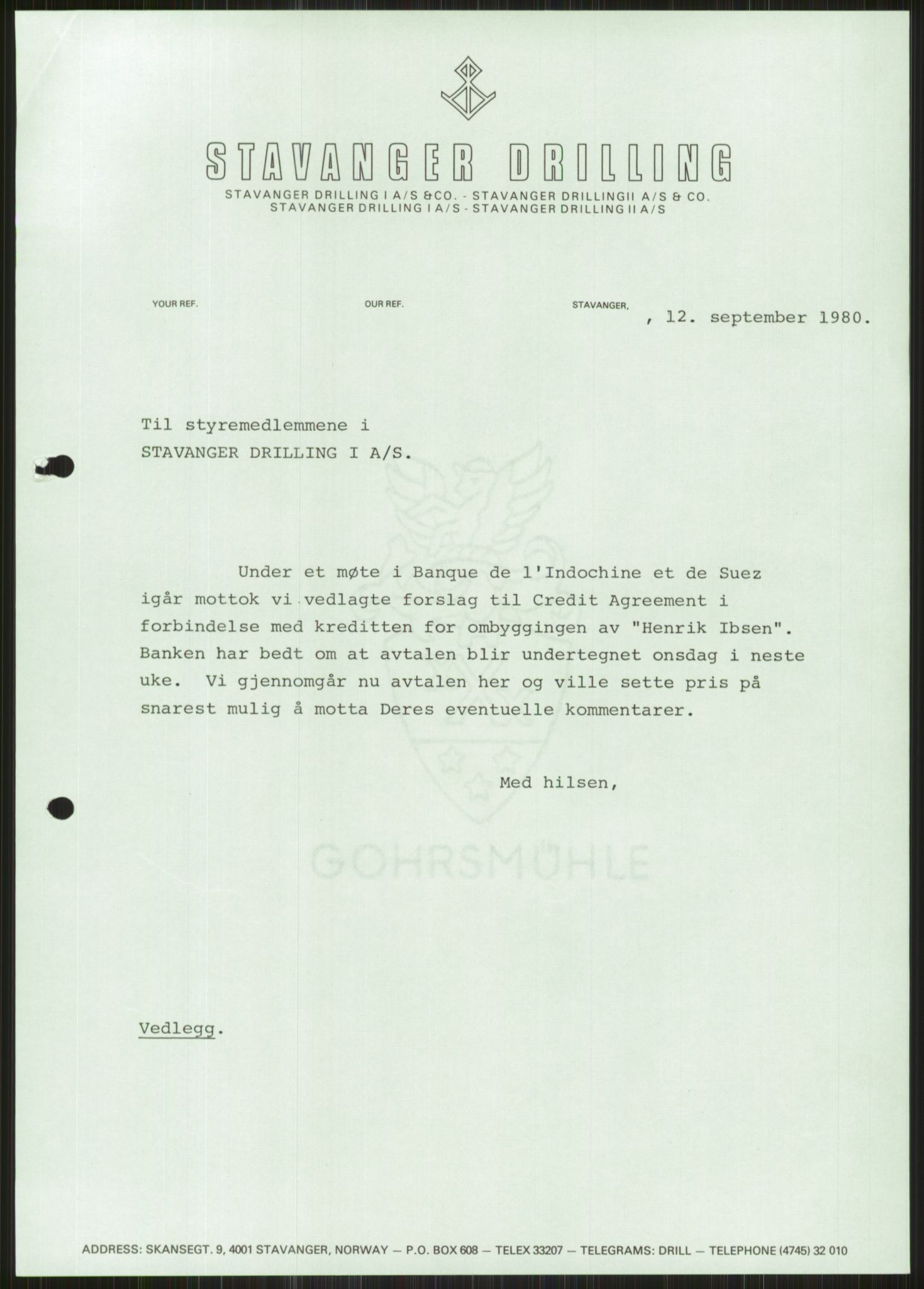 Pa 1503 - Stavanger Drilling AS, AV/SAST-A-101906/A/Ab/Abc/L0004: Styrekorrespondanse Stavanger Drilling I A/S, 1980, p. 14