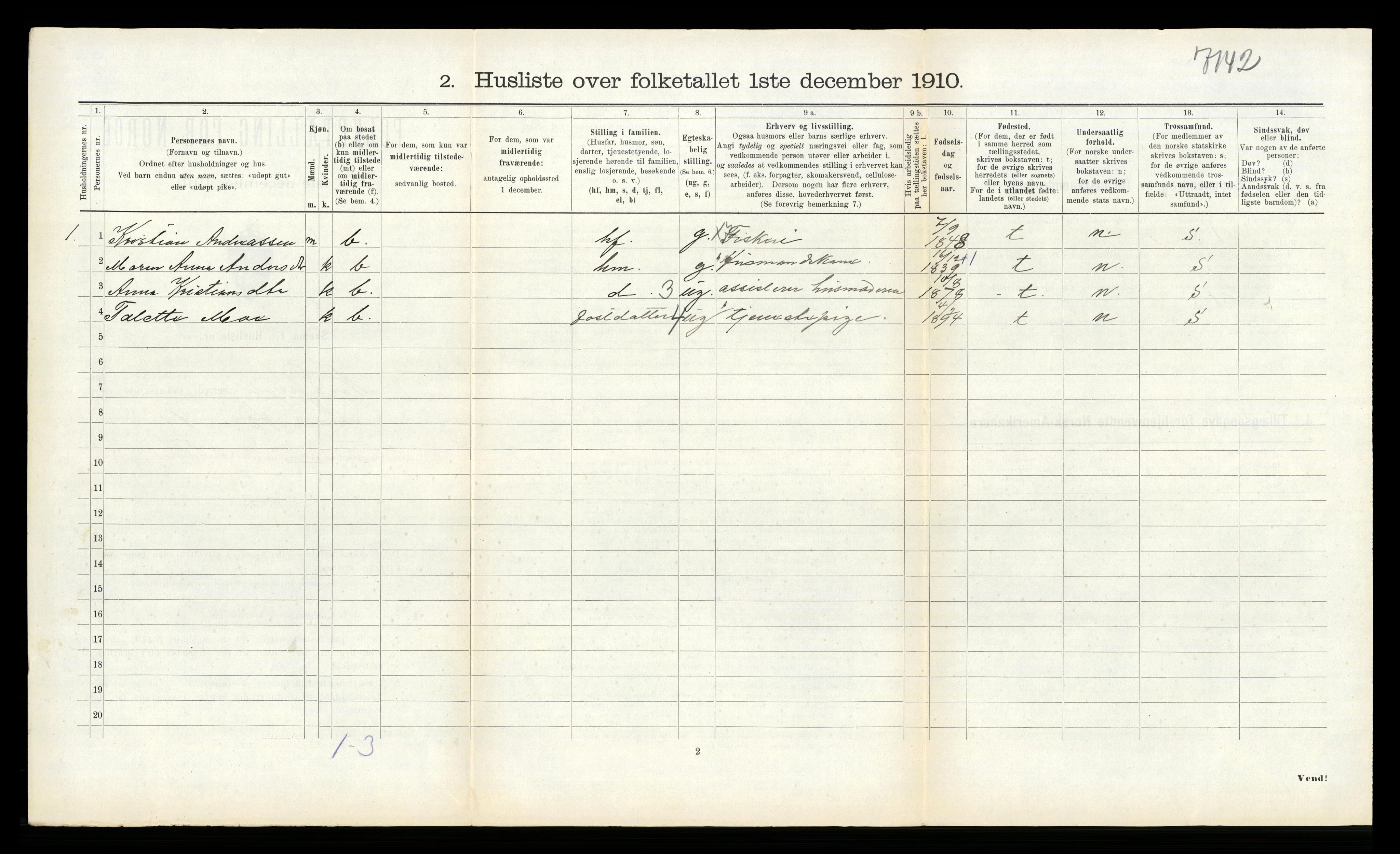 RA, 1910 census for Nord-Frøya, 1910, p. 427