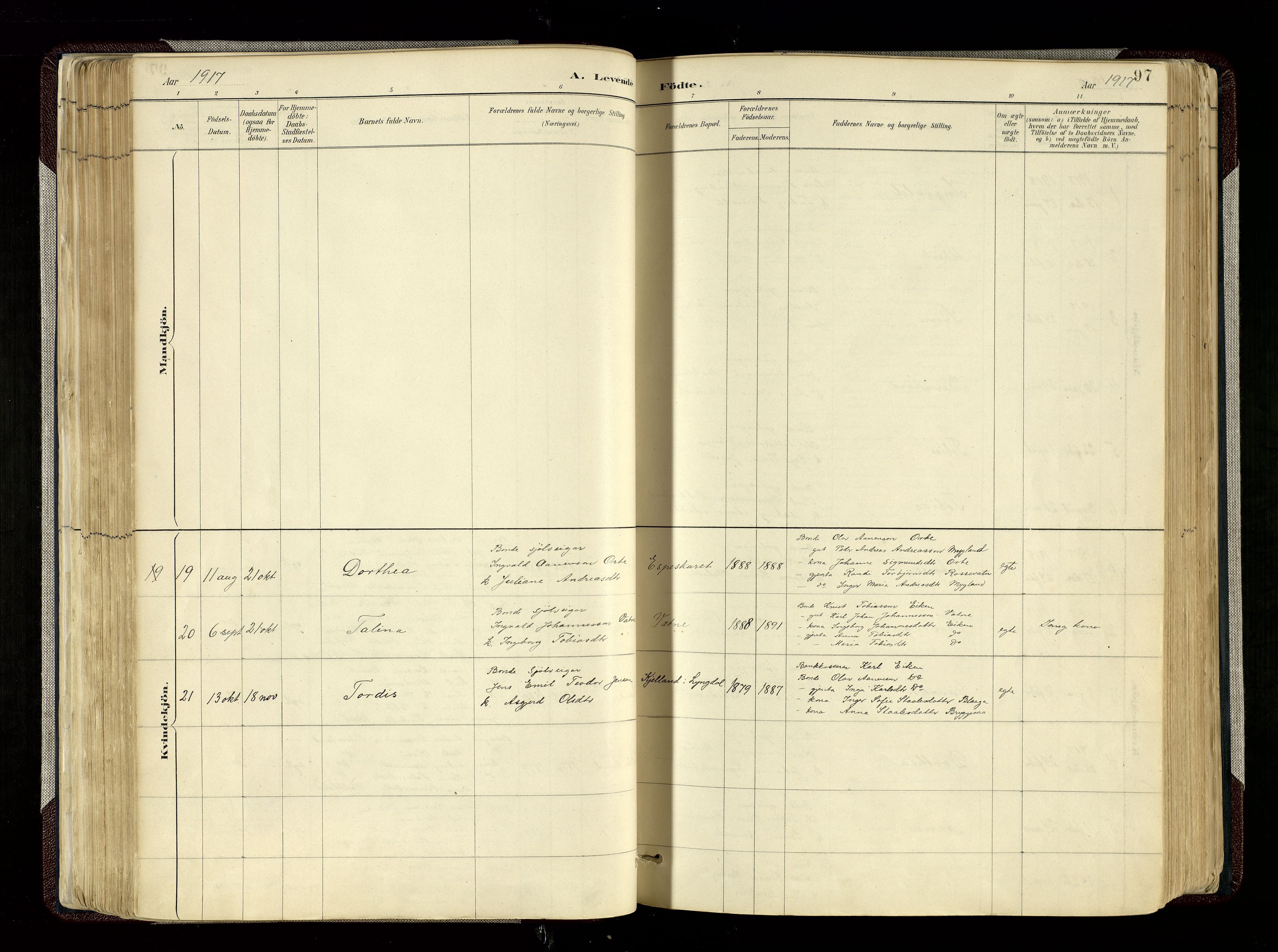 Hægebostad sokneprestkontor, SAK/1111-0024/F/Fa/Fab/L0004: Parish register (official) no. A 4, 1887-1929, p. 97