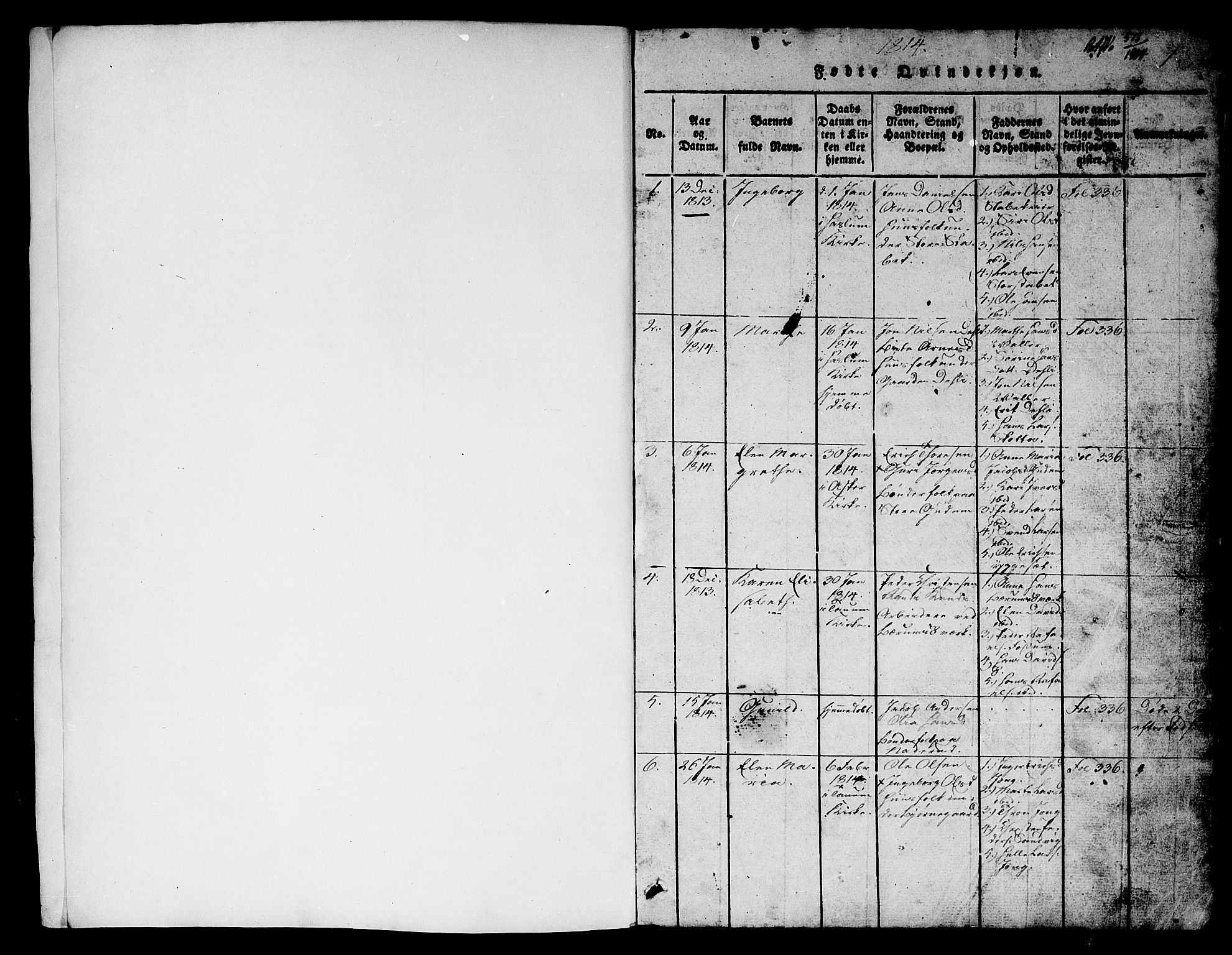 Asker prestekontor Kirkebøker, SAO/A-10256a/G/Ga/L0001: Parish register (copy) no. I 1, 1814-1830, p. 1