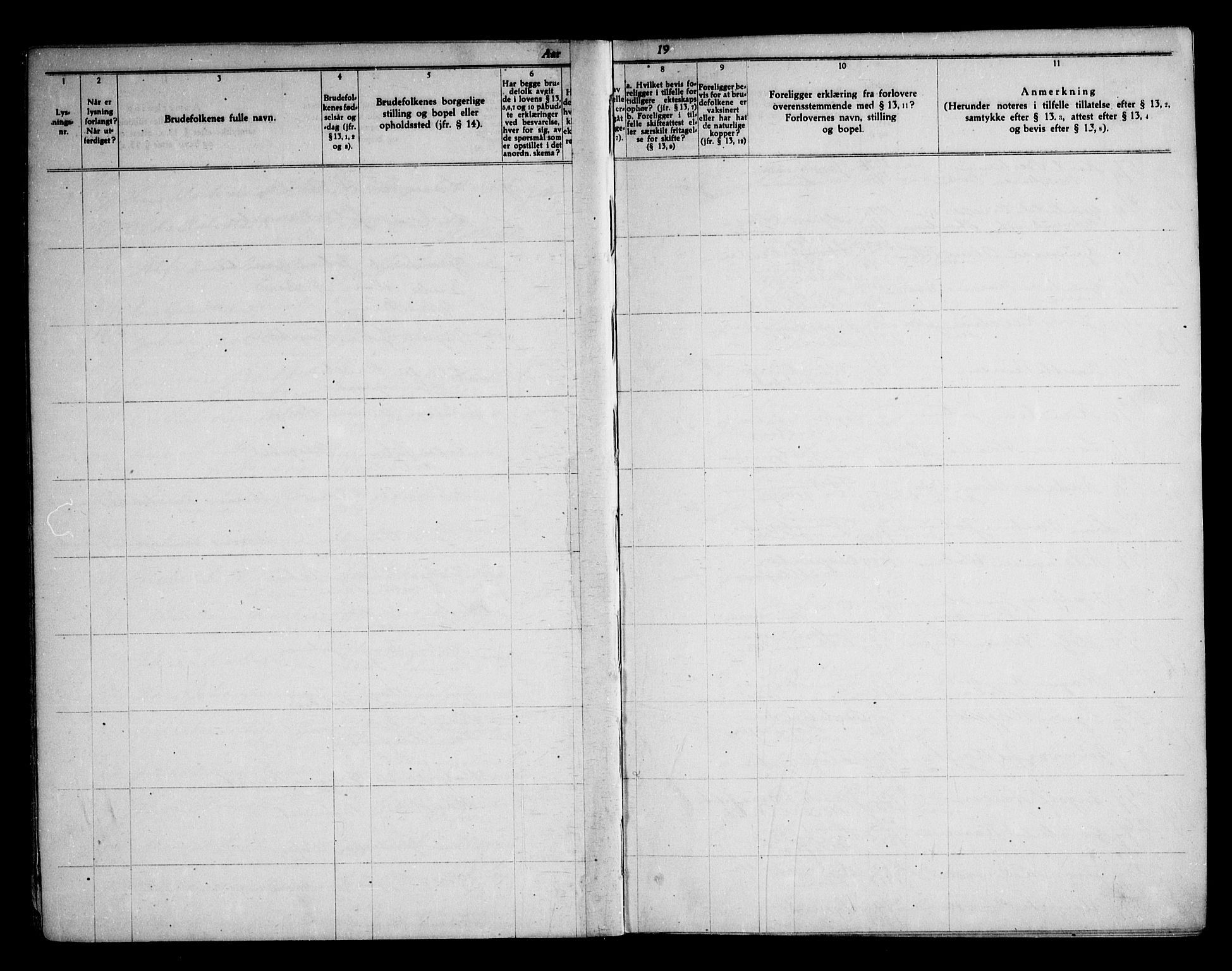 Holla kirkebøker, SAKO/A-272/H/Ha/L0001: Banns register no. 1, 1919-1951