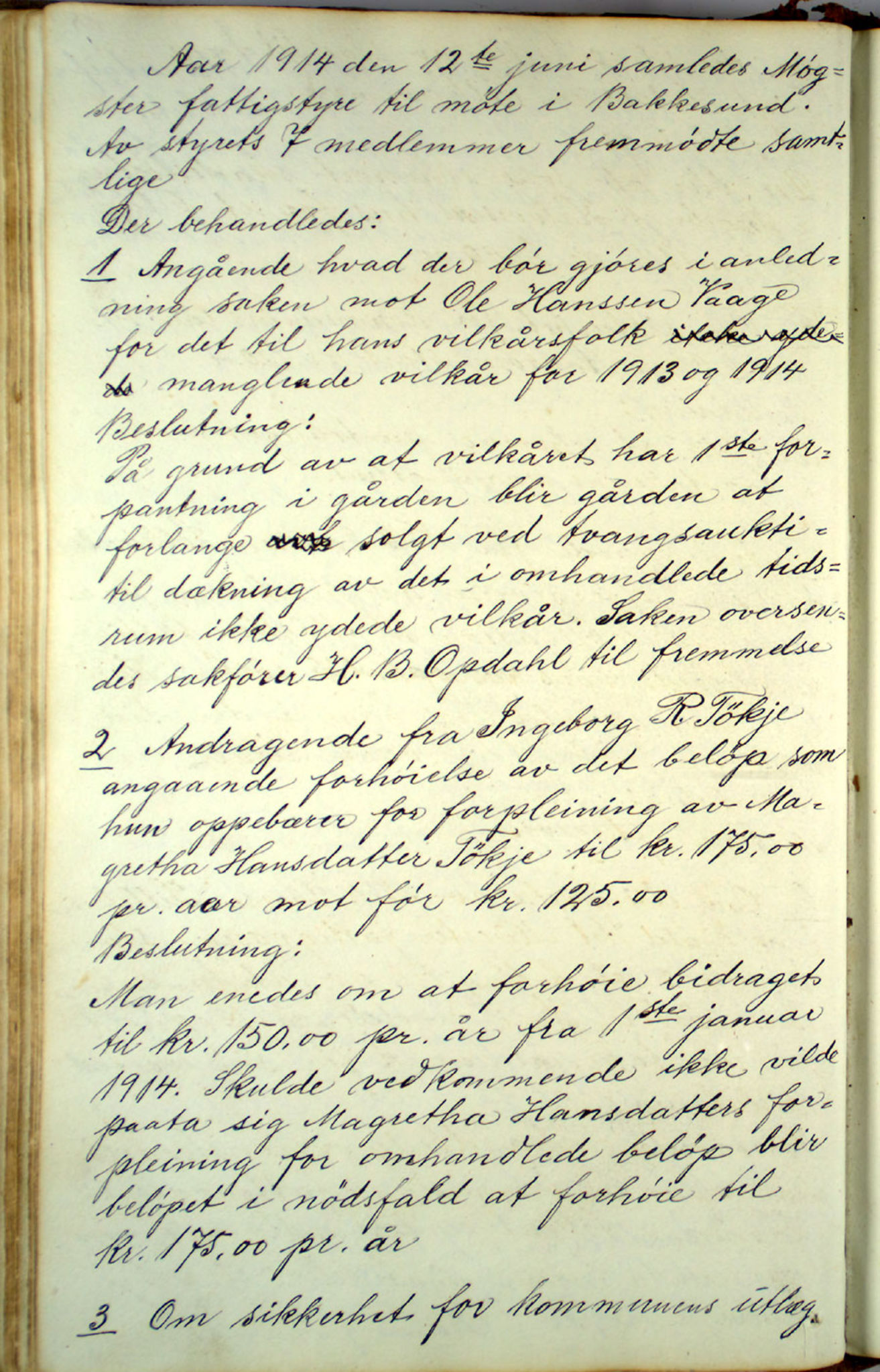 Austevoll kommune. Fattigstyret, IKAH/1244-311/A/Aa/L0001: Møtebok for Møgster fattigkommisjon og fattigstyre, 1846-1920, p. 182b