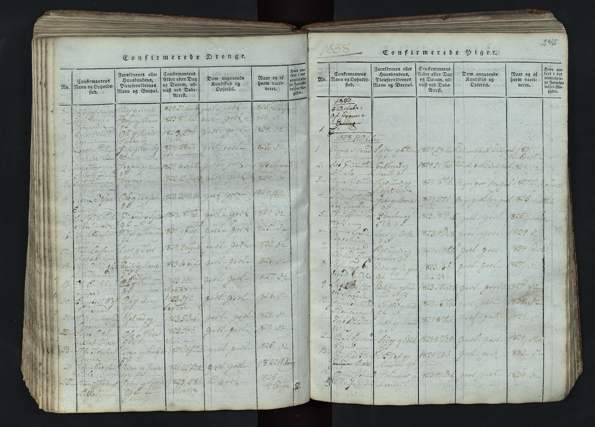 Lom prestekontor, SAH/PREST-070/L/L0002: Parish register (copy) no. 2, 1815-1844, p. 245