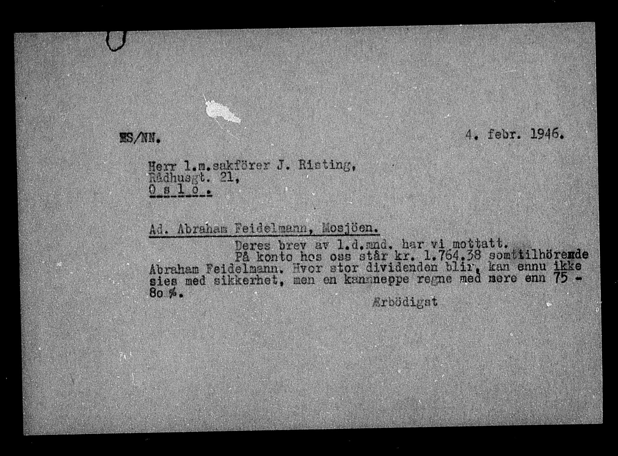 Justisdepartementet, Tilbakeføringskontoret for inndratte formuer, AV/RA-S-1564/H/Hc/Hcb/L0912: --, 1945-1947, p. 15