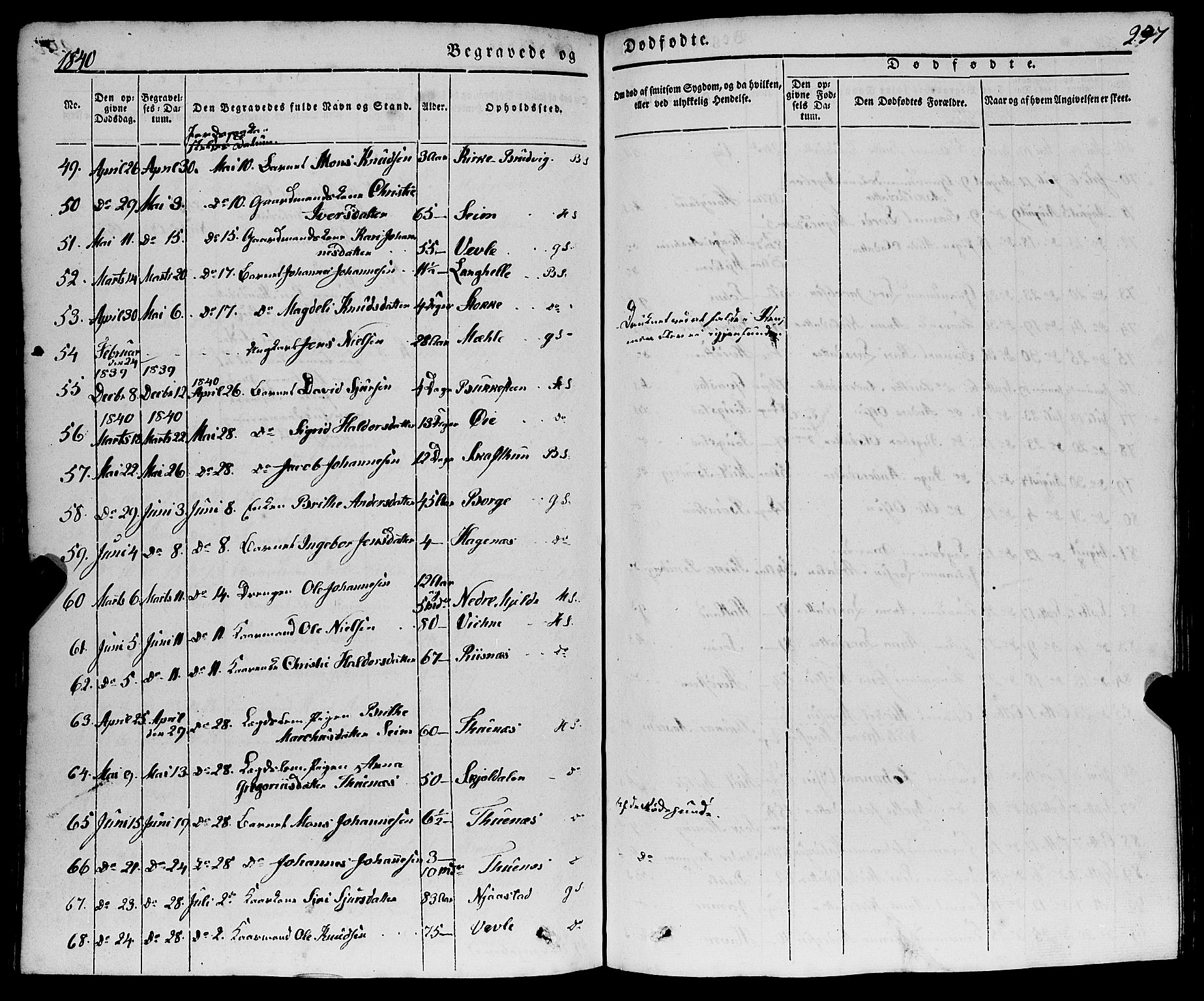 Haus sokneprestembete, AV/SAB-A-75601/H/Haa: Parish register (official) no. A 15, 1838-1847, p. 297