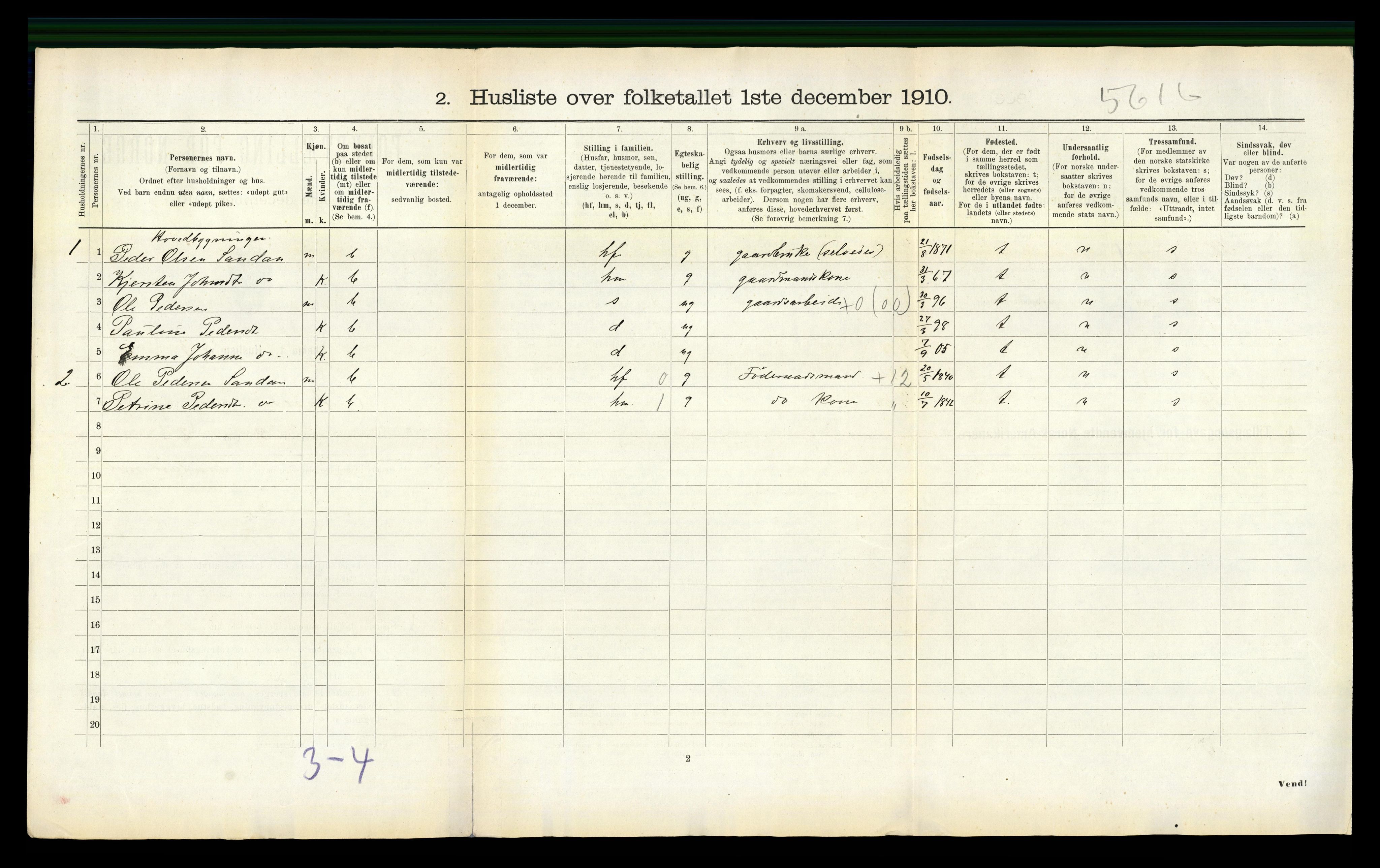 RA, 1910 census for Åsen, 1910, p. 29