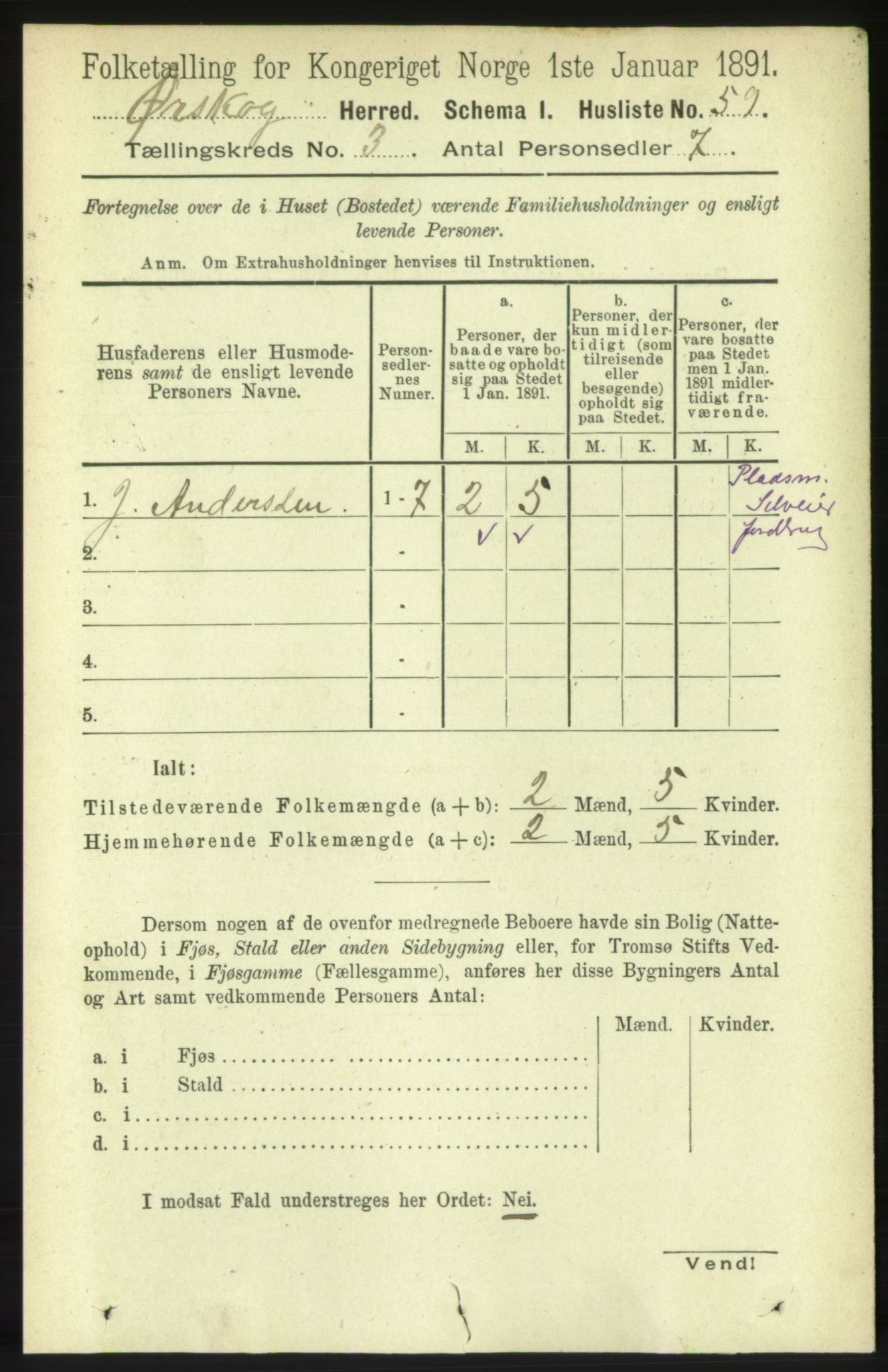 RA, 1891 census for 1527 Ørskog, 1891, p. 1293