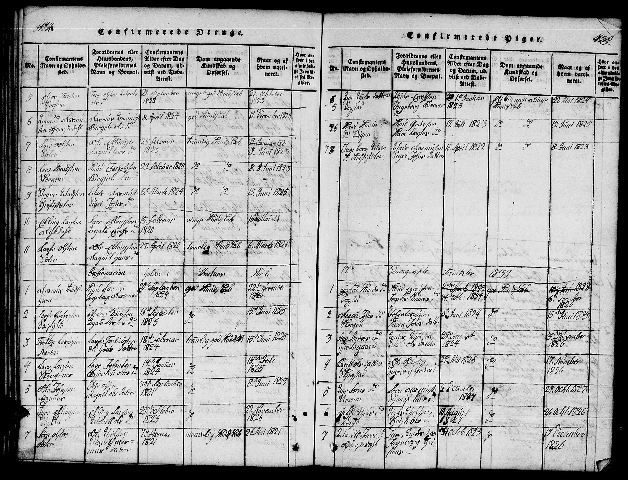 Ministerialprotokoller, klokkerbøker og fødselsregistre - Møre og Romsdal, SAT/A-1454/541/L0546: Parish register (copy) no. 541C01, 1818-1856, p. 494-495