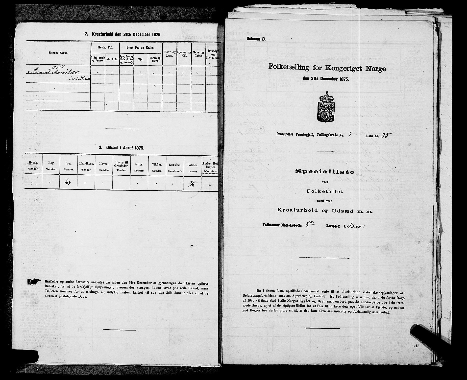 SAKO, 1875 census for 0817P Drangedal, 1875, p. 740