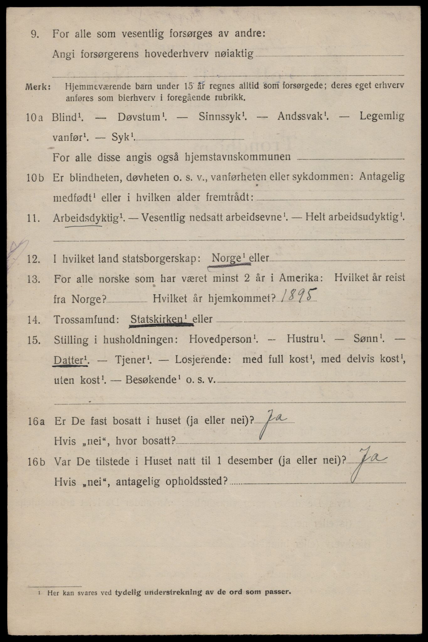 SAT, 1920 census for Trondheim, 1920, p. 117445