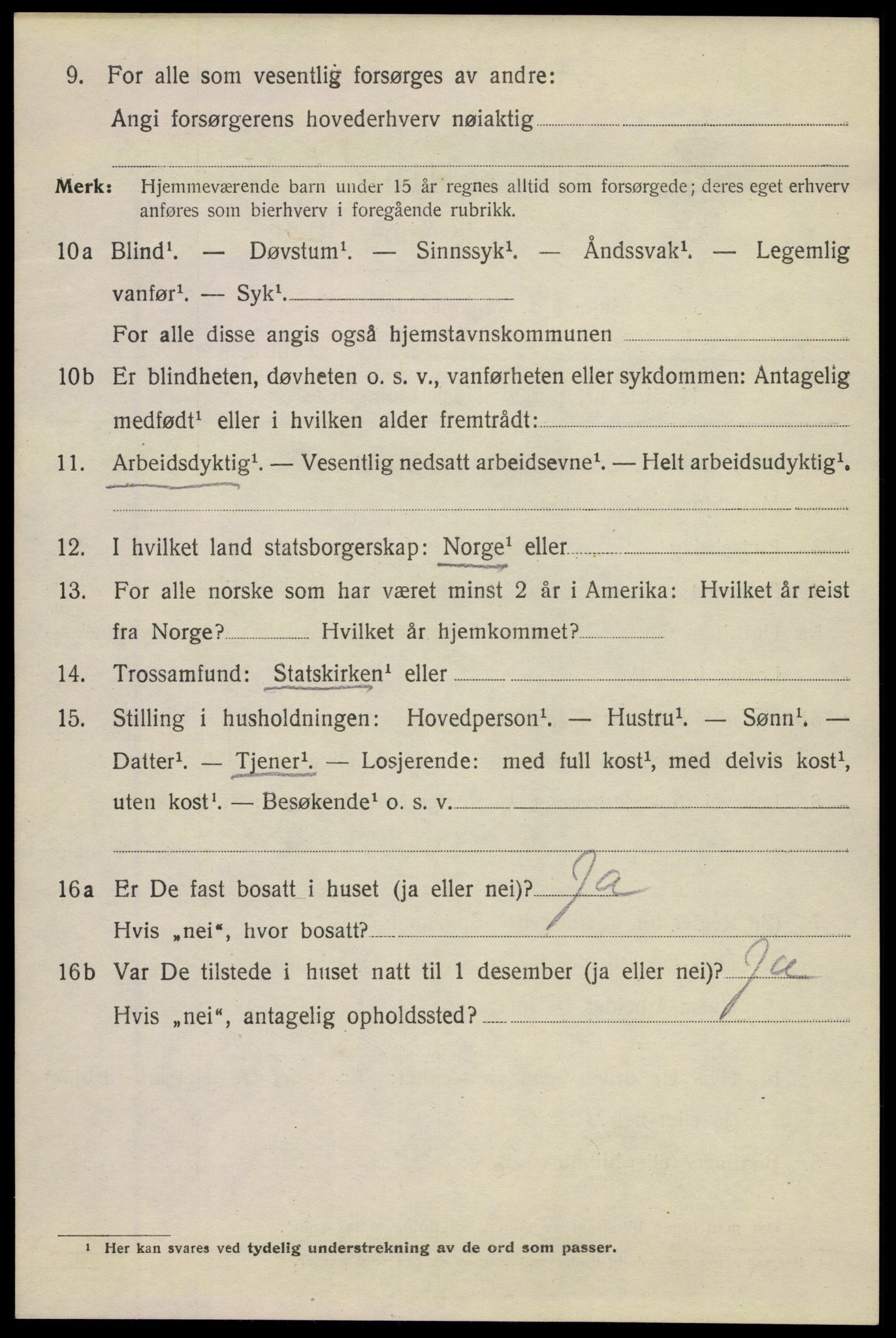 SAKO, 1920 census for Kragerø, 1920, p. 10010