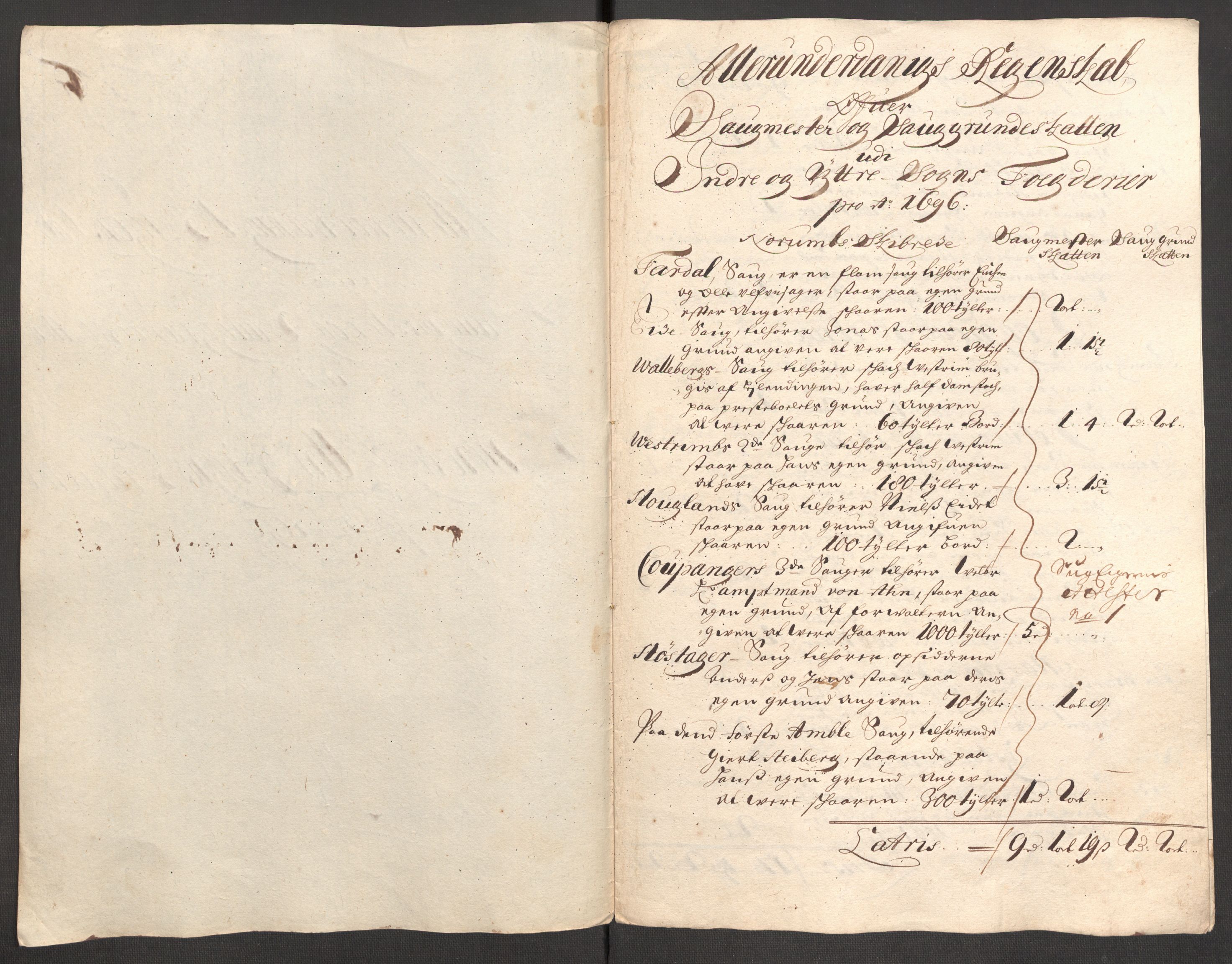 Rentekammeret inntil 1814, Reviderte regnskaper, Fogderegnskap, RA/EA-4092/R52/L3309: Fogderegnskap Sogn, 1696-1697, p. 168