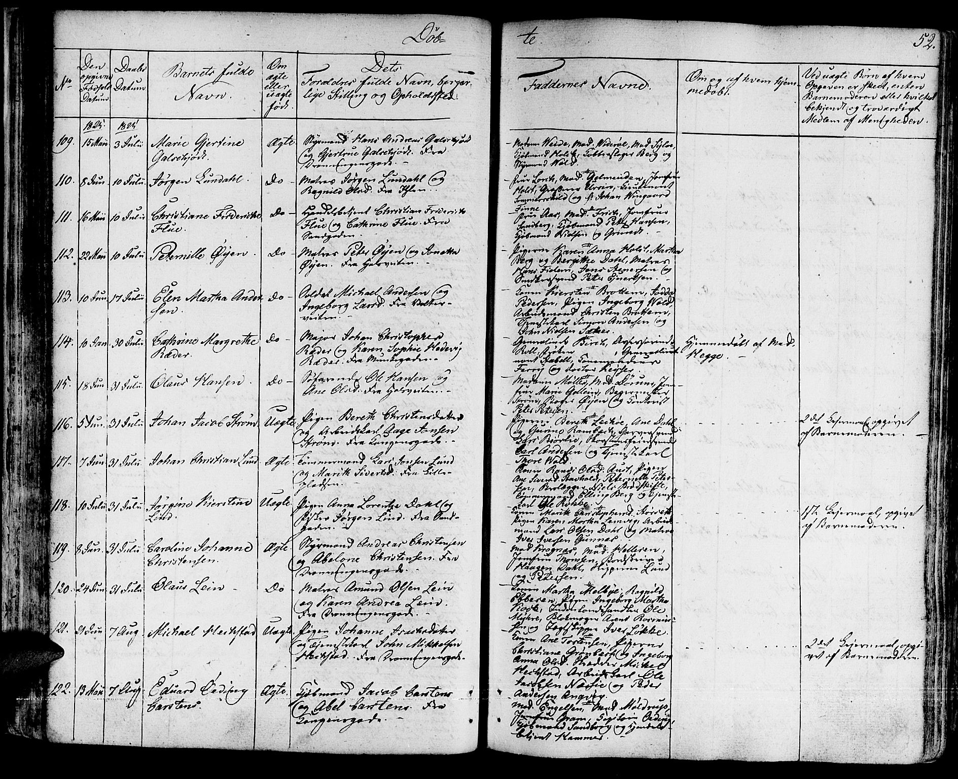 Ministerialprotokoller, klokkerbøker og fødselsregistre - Sør-Trøndelag, SAT/A-1456/601/L0045: Parish register (official) no. 601A13, 1821-1831, p. 52