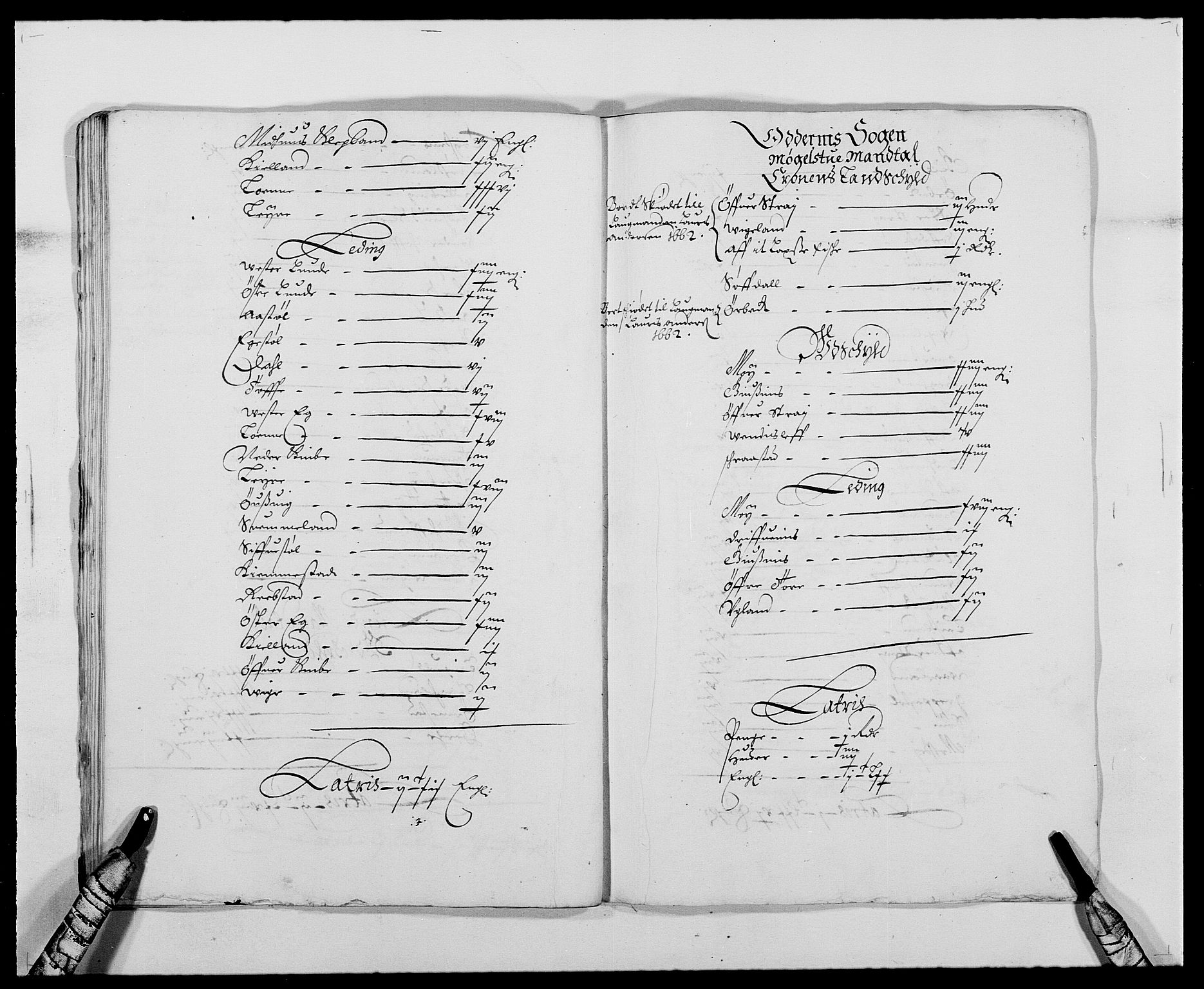 Rentekammeret inntil 1814, Reviderte regnskaper, Fogderegnskap, AV/RA-EA-4092/R42/L2537: Mandal fogderi, 1664-1666, p. 292