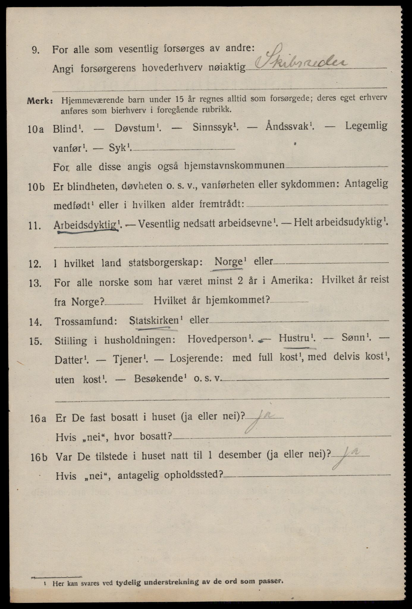 SAST, 1920 census for Stavanger, 1920, p. 95721