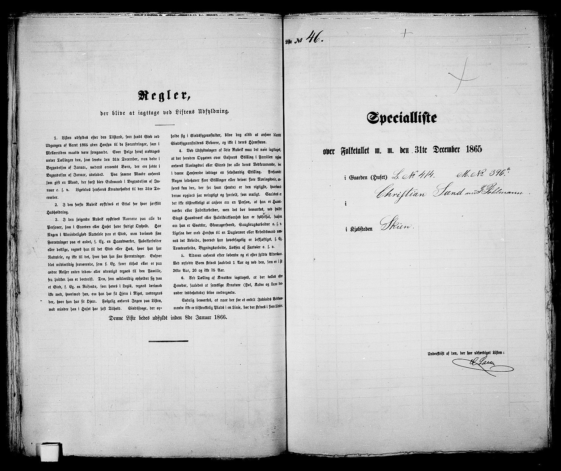 RA, 1865 census for Skien, 1865, p. 103