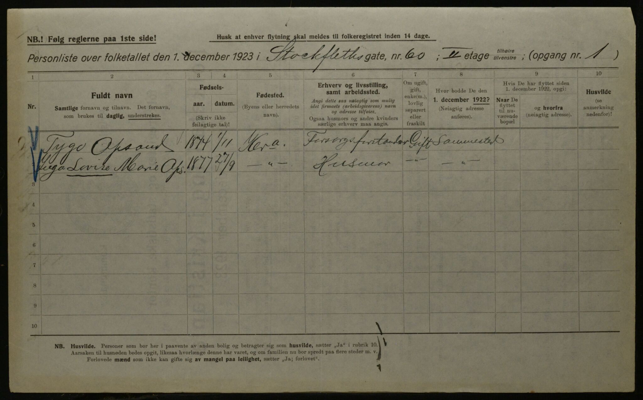 OBA, Municipal Census 1923 for Kristiania, 1923, p. 113613