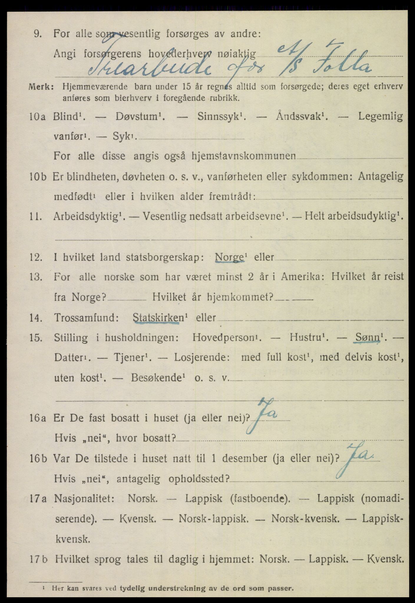 SAT, 1920 census for Verran, 1920, p. 3003