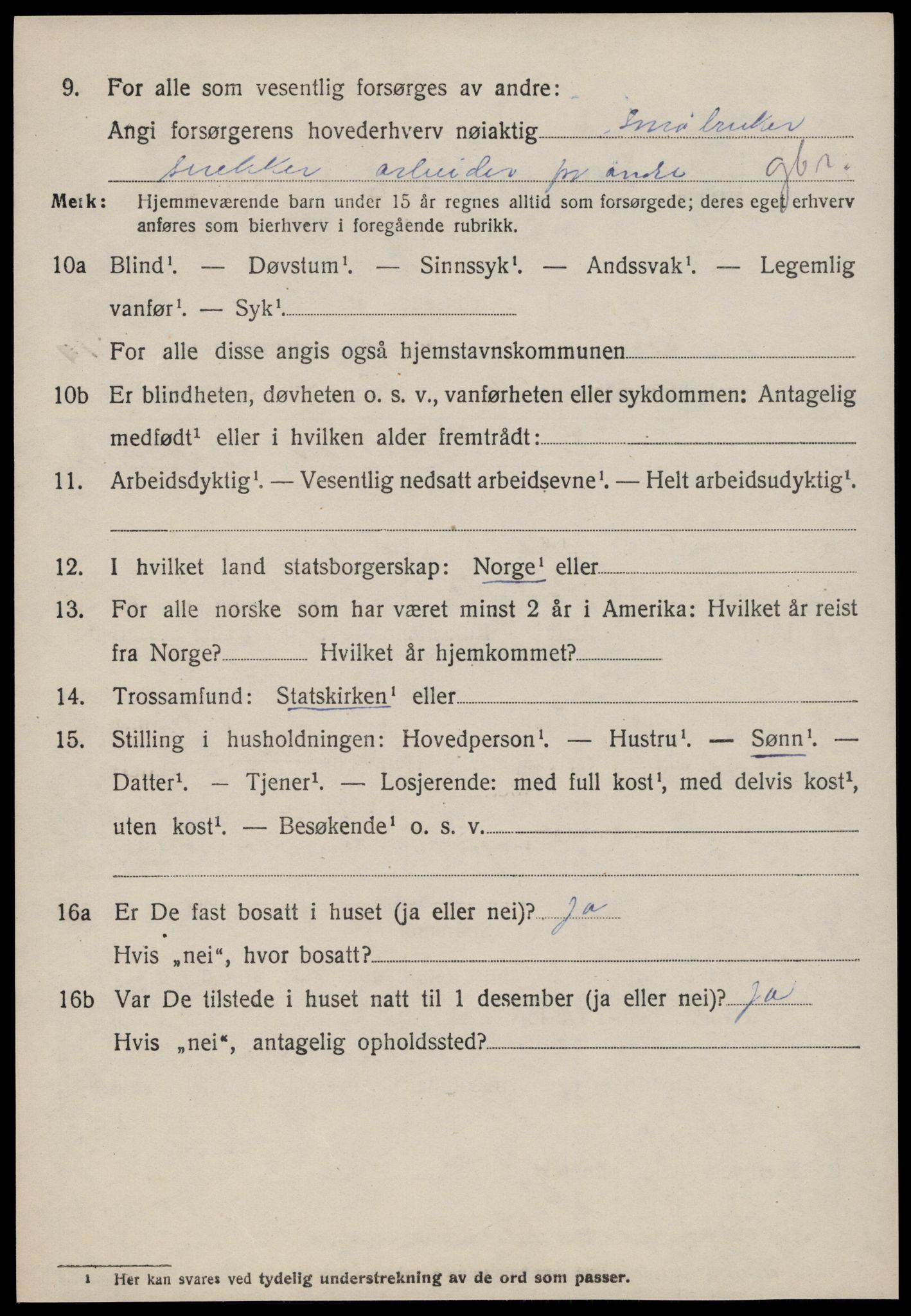 SAT, 1920 census for Bolsøy, 1920, p. 9874