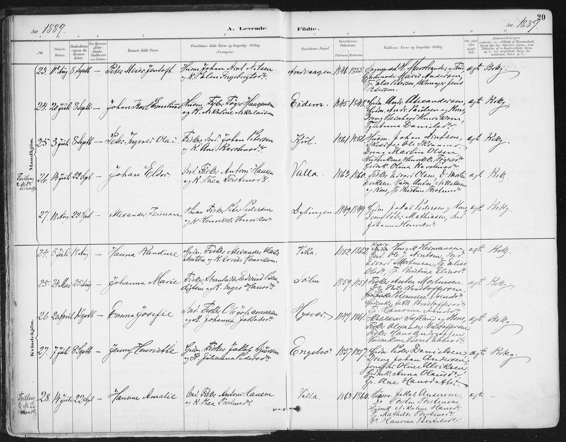 Ministerialprotokoller, klokkerbøker og fødselsregistre - Nordland, AV/SAT-A-1459/816/L0244: Parish register (official) no. 816A10, 1886-1903, p. 29