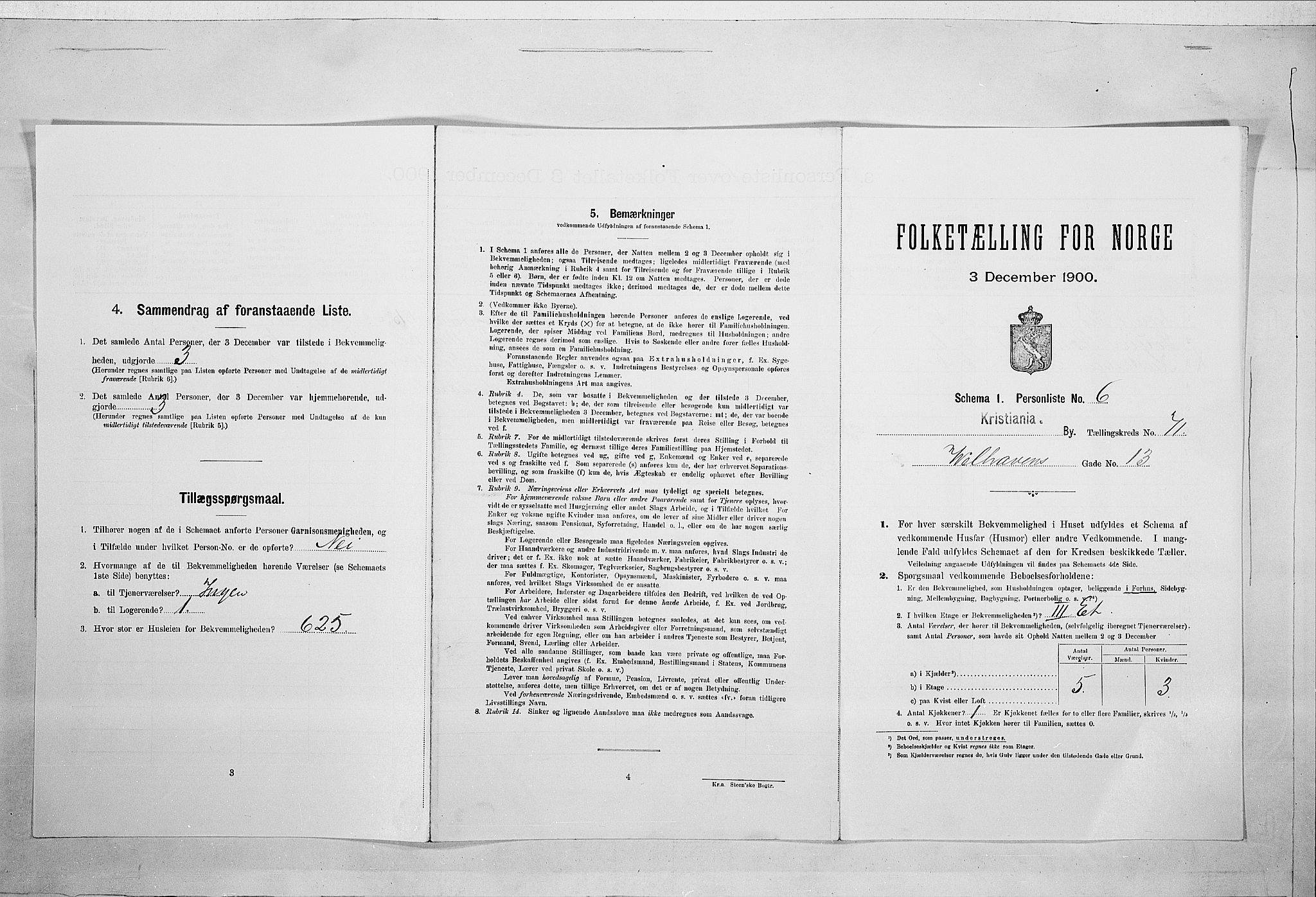 SAO, 1900 census for Kristiania, 1900, p. 111093