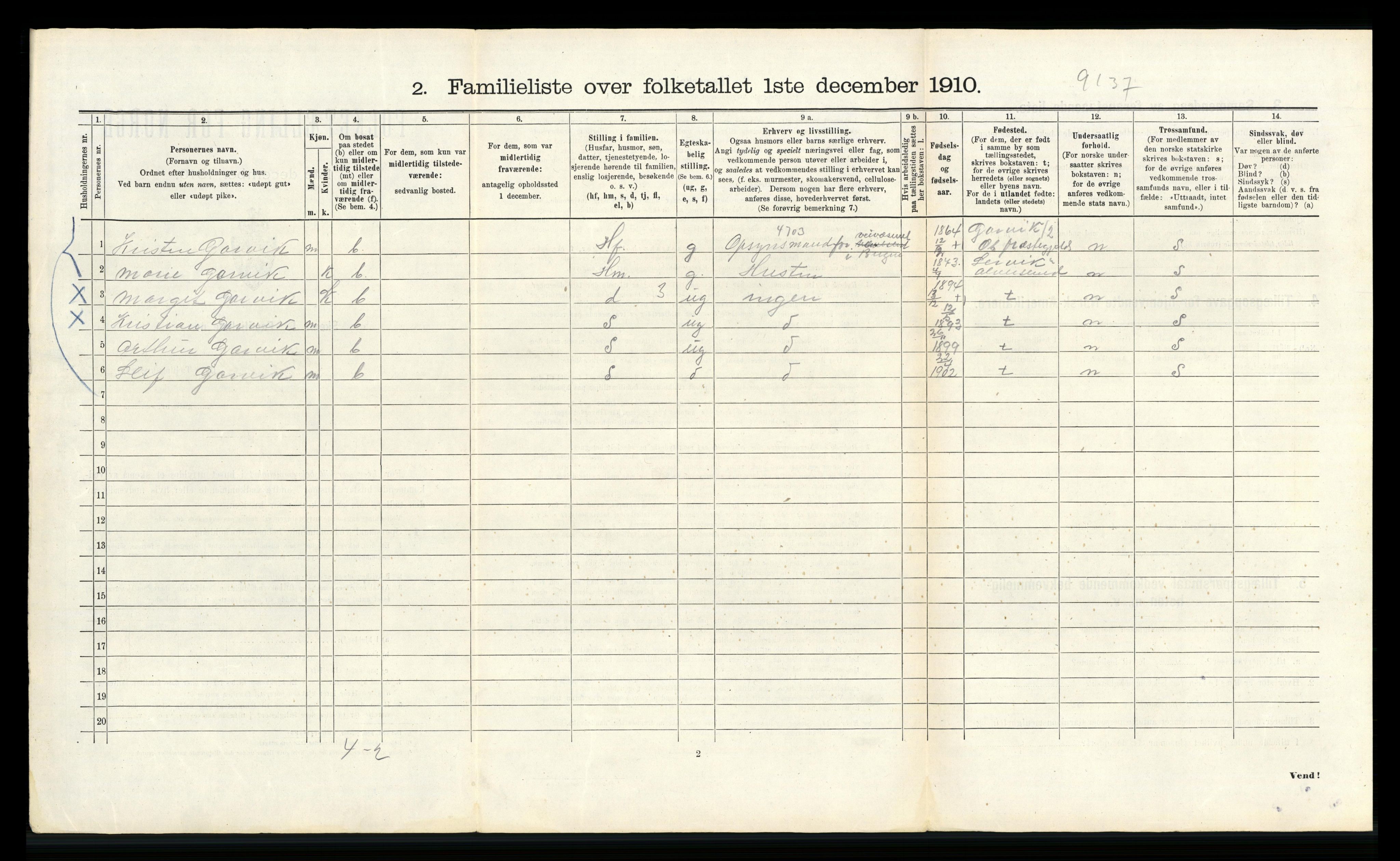 RA, 1910 census for Bergen, 1910, p. 23778