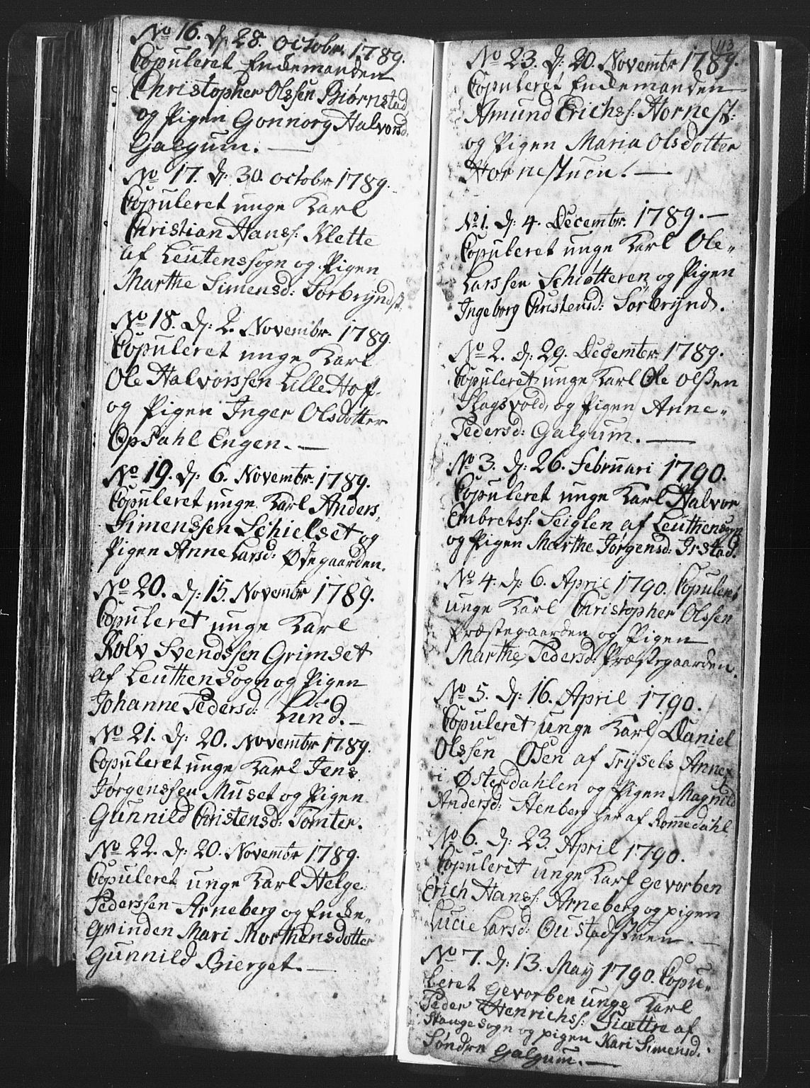 Romedal prestekontor, SAH/PREST-004/L/L0001: Parish register (copy) no. 1, 1785-1794, p. 113