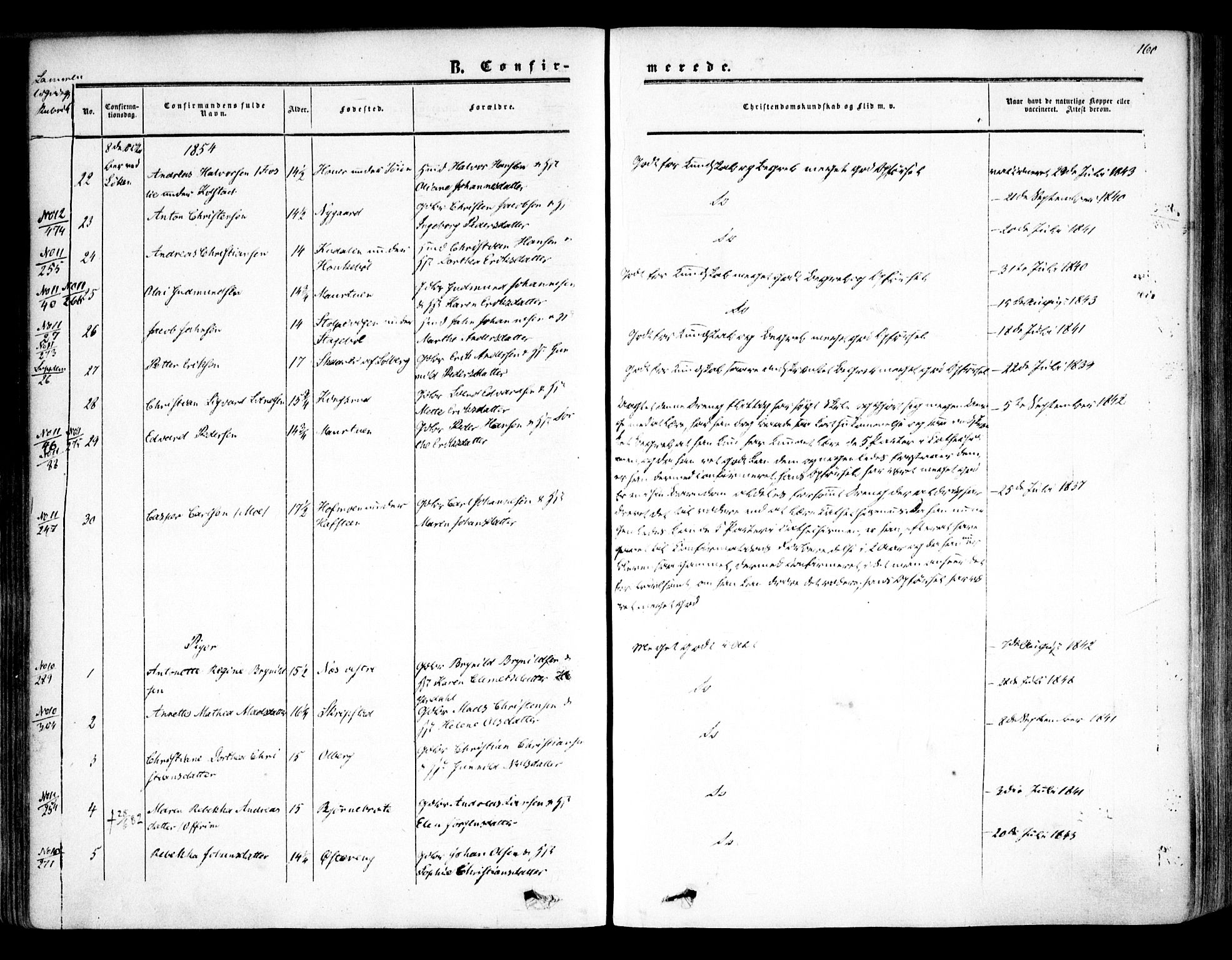 Høland prestekontor Kirkebøker, AV/SAO-A-10346a/F/Fa/L0010: Parish register (official) no. I 10, 1854-1861, p. 160