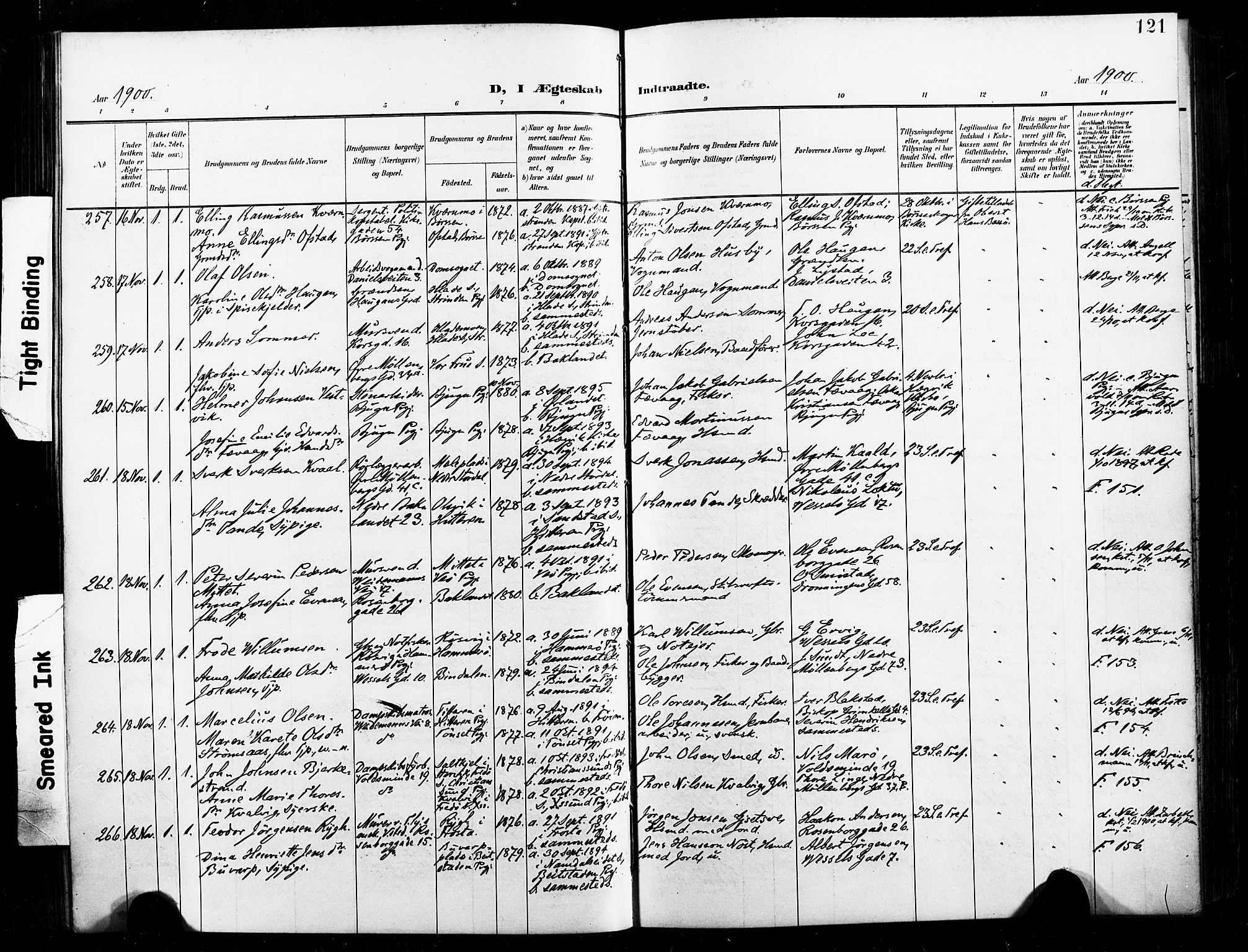 Ministerialprotokoller, klokkerbøker og fødselsregistre - Sør-Trøndelag, AV/SAT-A-1456/604/L0198: Parish register (official) no. 604A19, 1893-1900, p. 121