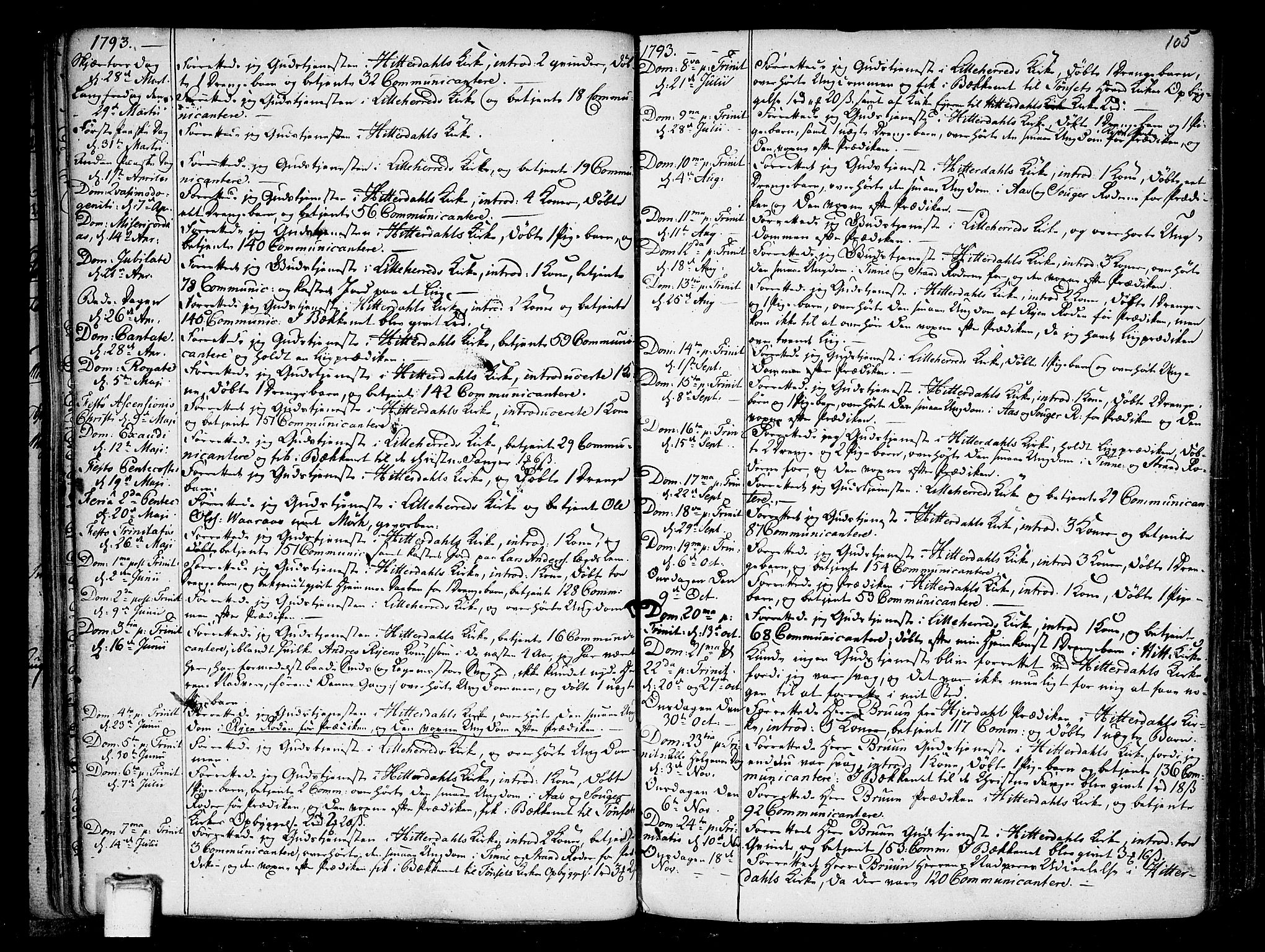 Heddal kirkebøker, SAKO/A-268/F/Fa/L0004: Parish register (official) no. I 4, 1784-1814, p. 105