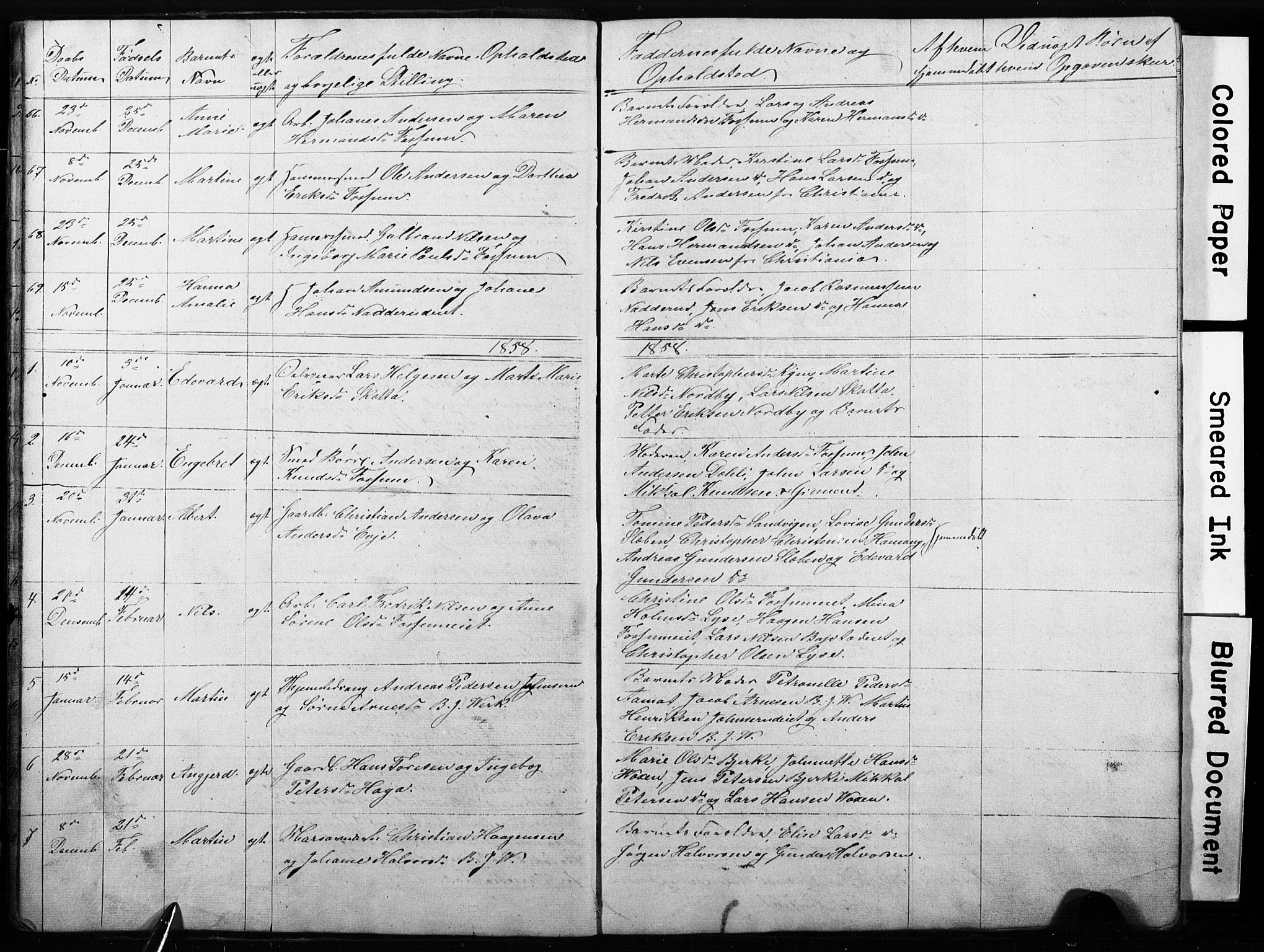 Asker prestekontor Kirkebøker, AV/SAO-A-10256a/G/Gc/L0001: Parish register (copy) no. III 1, 1854-1873