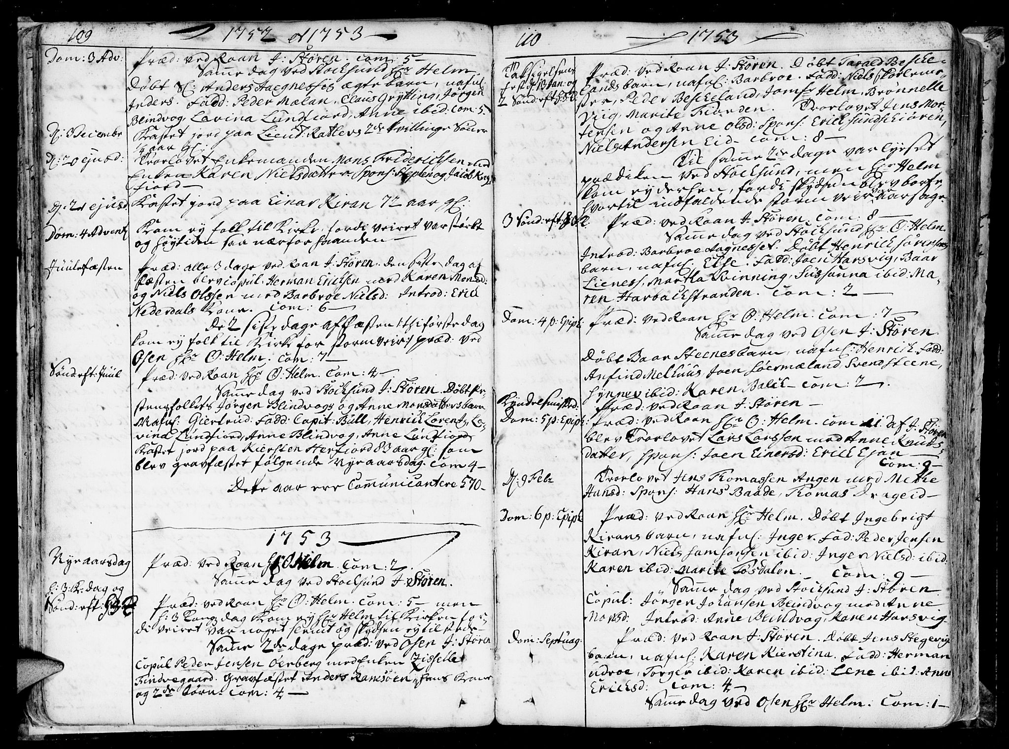 Ministerialprotokoller, klokkerbøker og fødselsregistre - Sør-Trøndelag, SAT/A-1456/657/L0700: Parish register (official) no. 657A01, 1732-1801, p. 109-110