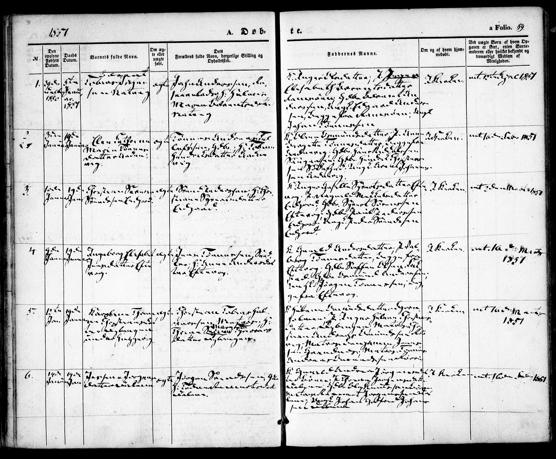 Høvåg sokneprestkontor, SAK/1111-0025/F/Fa/L0003: Parish register (official) no. A 3, 1843-1858, p. 59