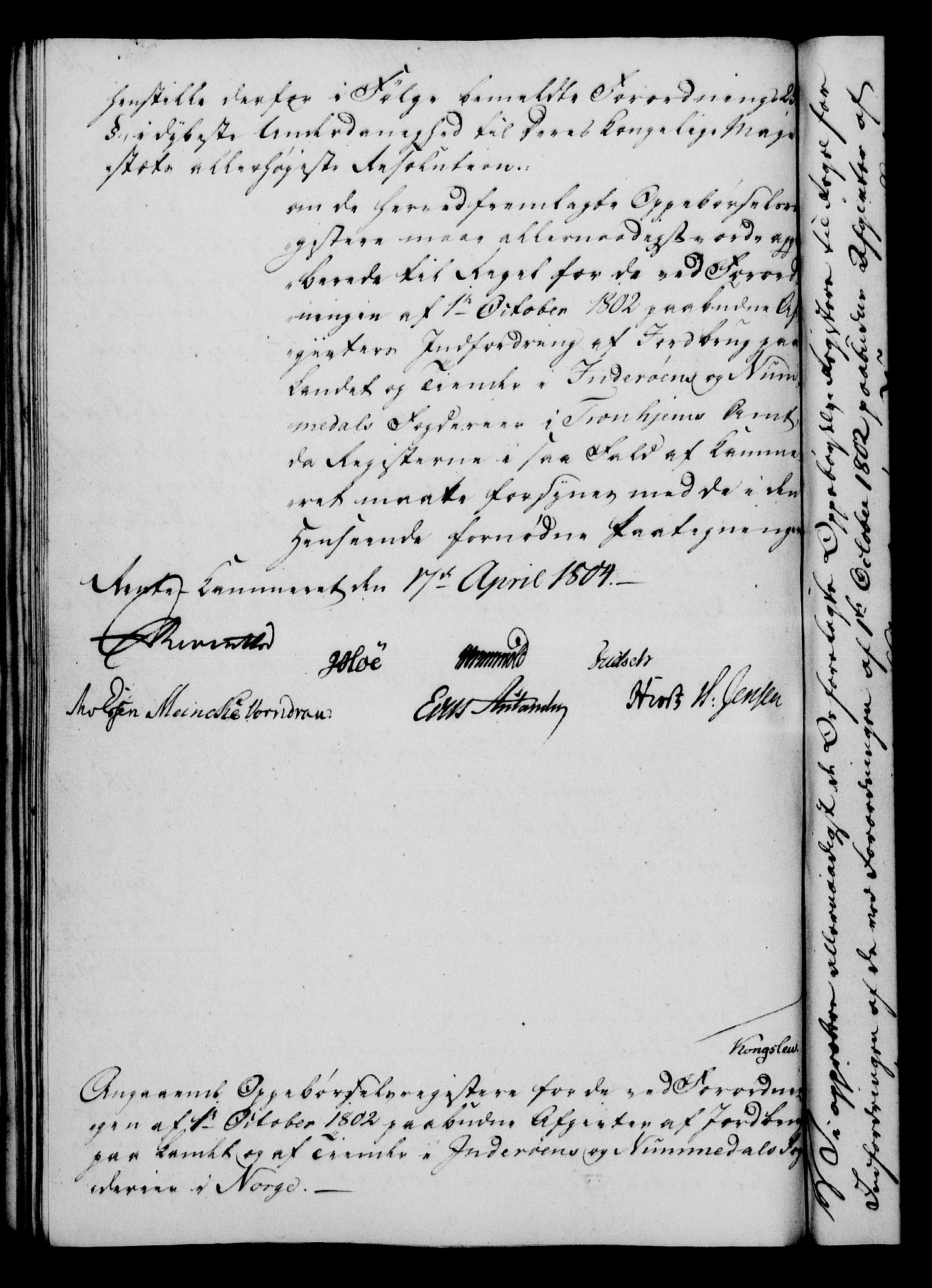 Rentekammeret, Kammerkanselliet, RA/EA-3111/G/Gf/Gfa/L0086: Norsk relasjons- og resolusjonsprotokoll (merket RK 52.86), 1804, p. 335
