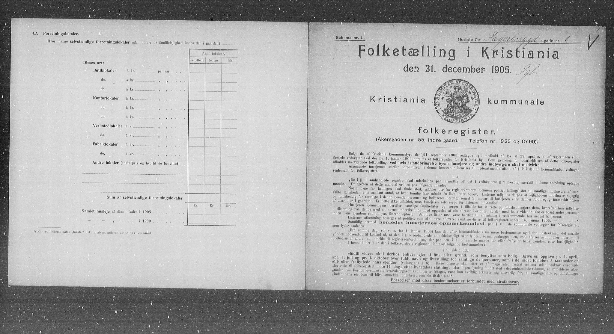 OBA, Municipal Census 1905 for Kristiania, 1905, p. 11873