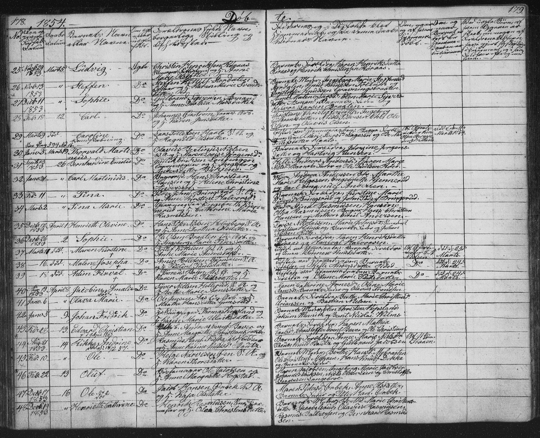 Kongsberg kirkebøker, SAKO/A-22/G/Ga/L0002: Parish register (copy) no. 2, 1839-1858, p. 178-179