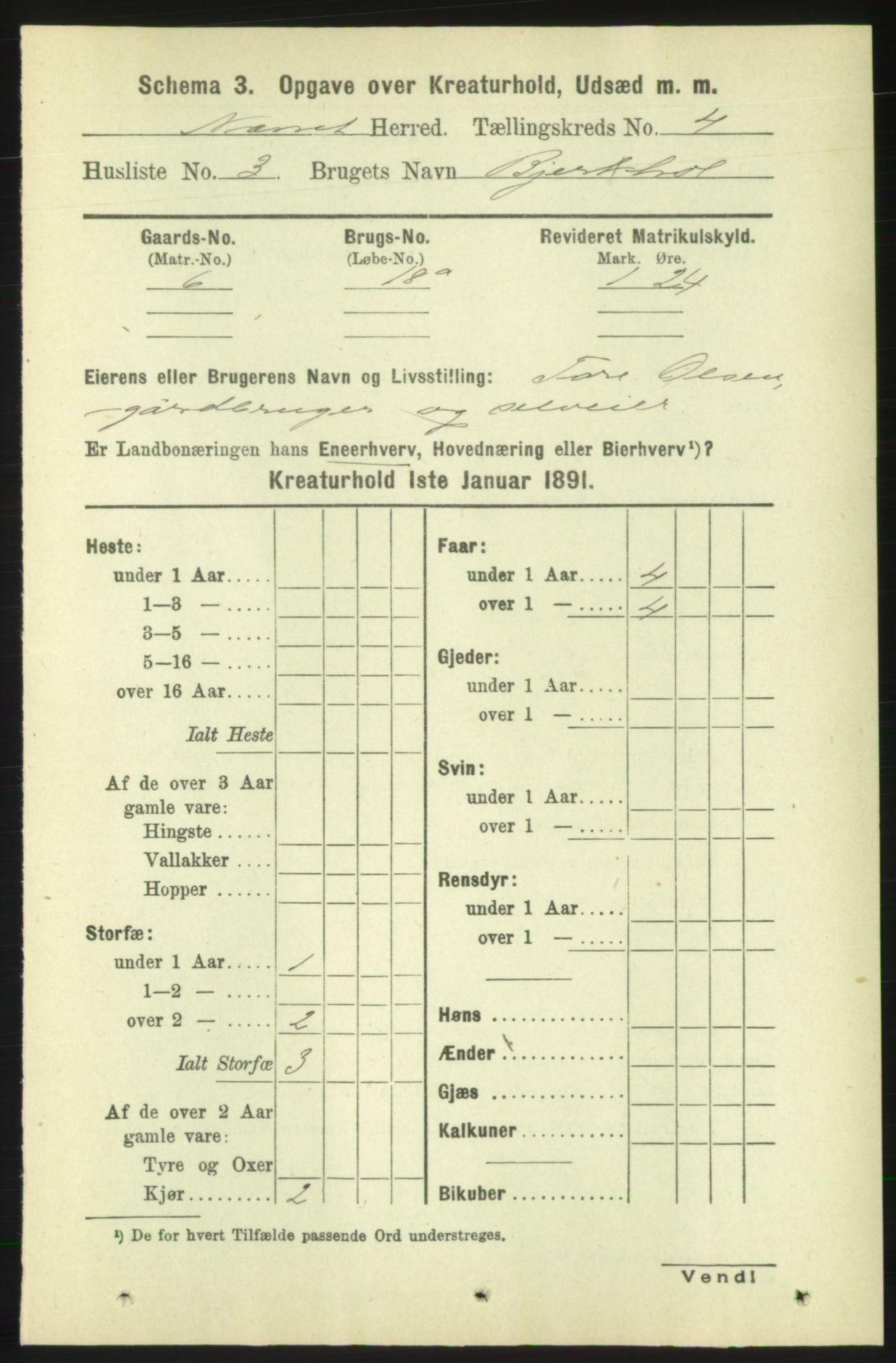 RA, 1891 census for 1543 Nesset, 1891, p. 2553