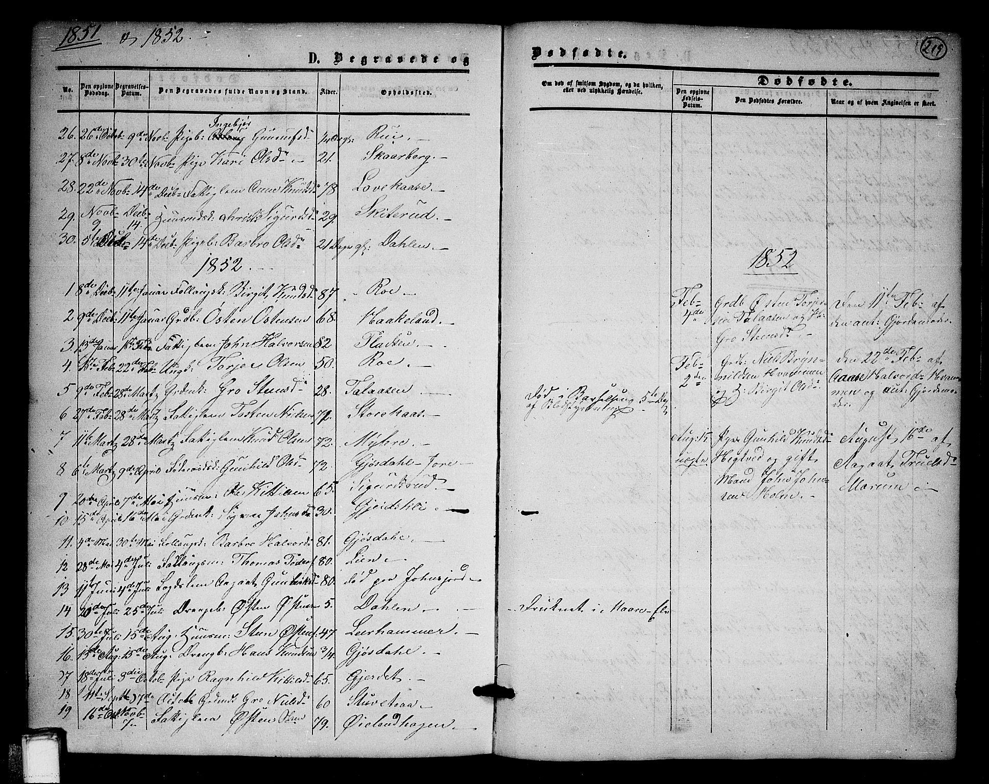 Tinn kirkebøker, AV/SAKO-A-308/G/Ga/L0002: Parish register (copy) no. I 2, 1851-1883, p. 219
