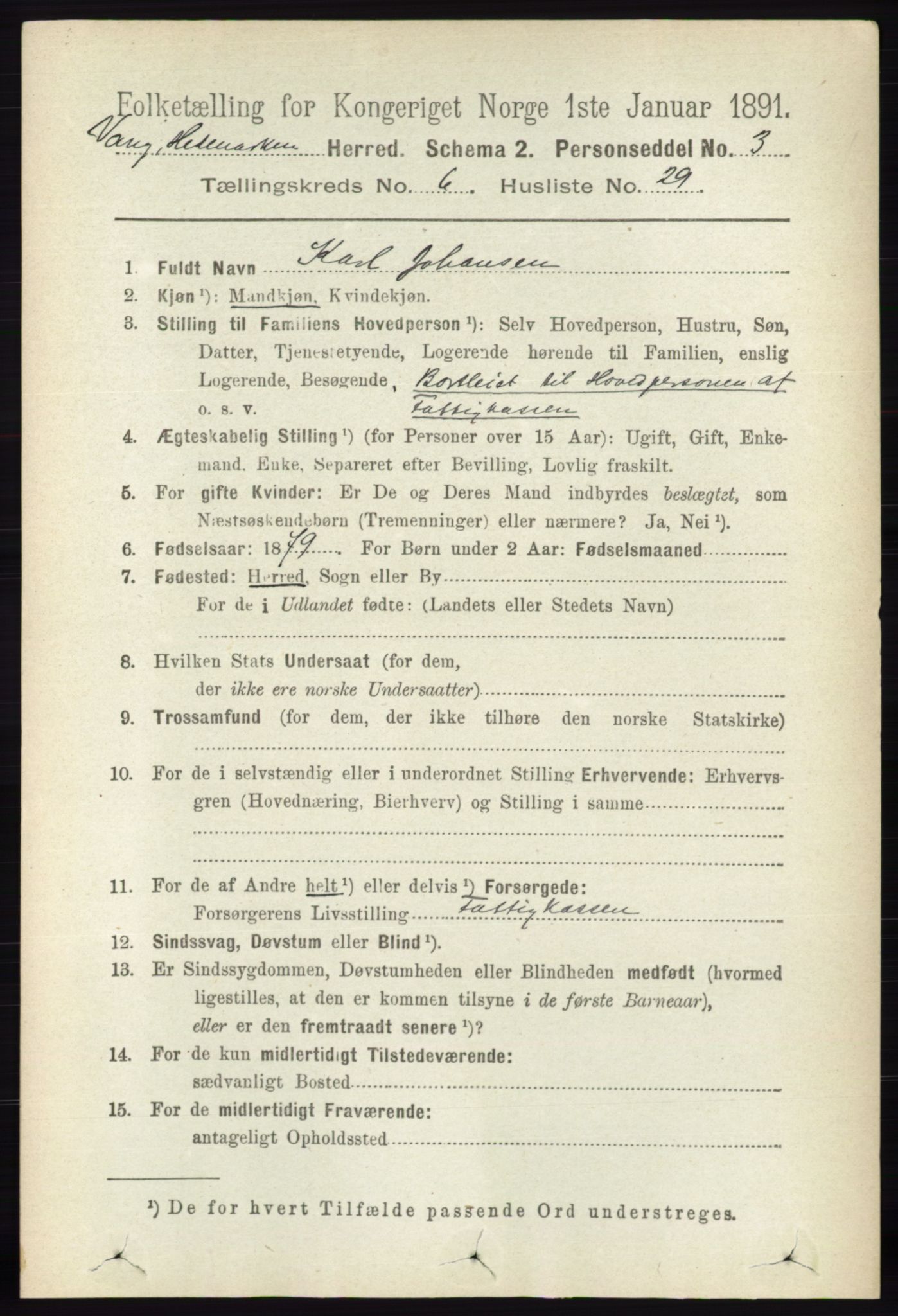 RA, 1891 census for 0414 Vang, 1891, p. 4449