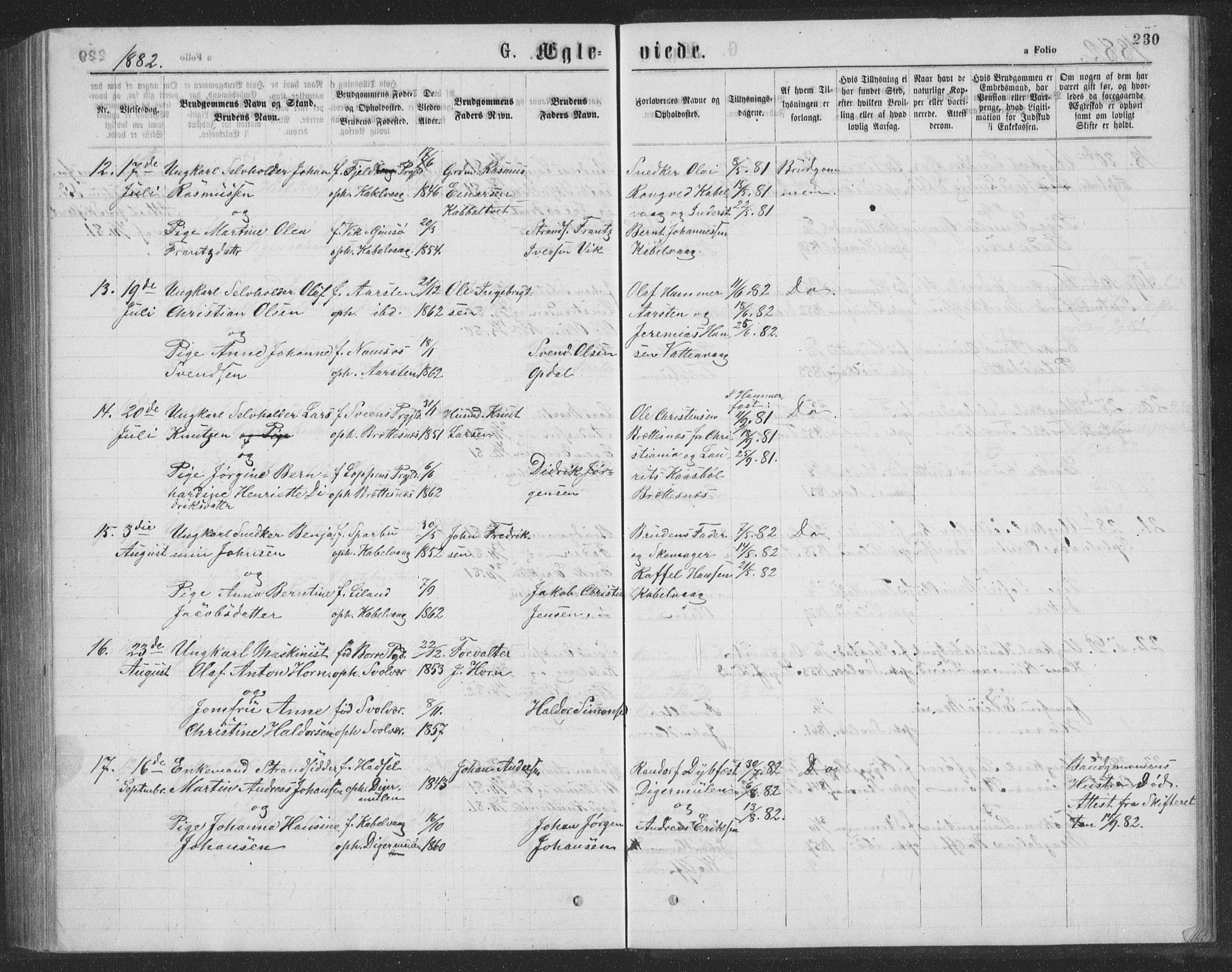 Ministerialprotokoller, klokkerbøker og fødselsregistre - Nordland, AV/SAT-A-1459/874/L1075: Parish register (copy) no. 874C04, 1876-1883, p. 230