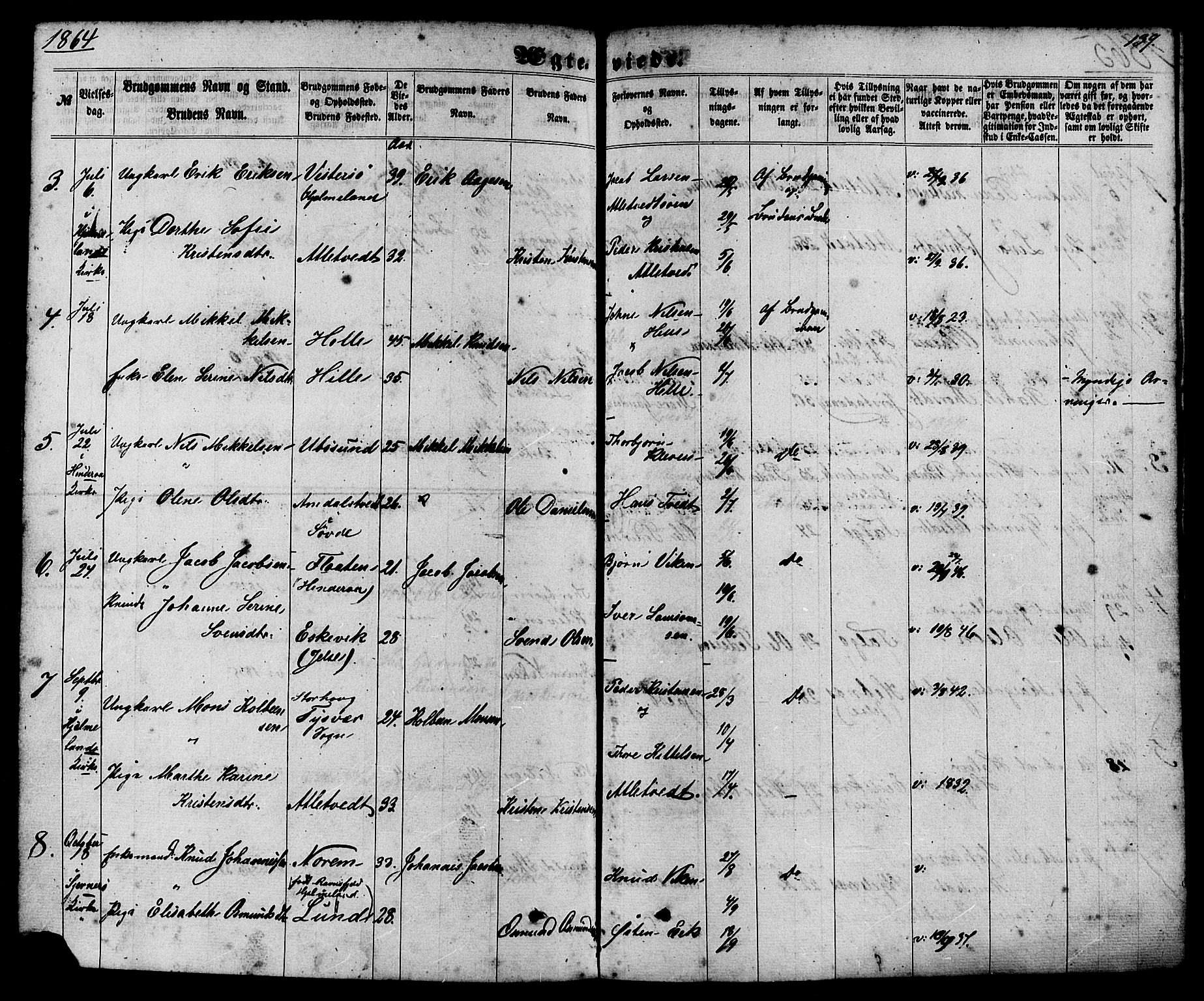 Nedstrand sokneprestkontor, SAST/A-101841/01/IV: Parish register (official) no. A 10, 1861-1887, p. 139
