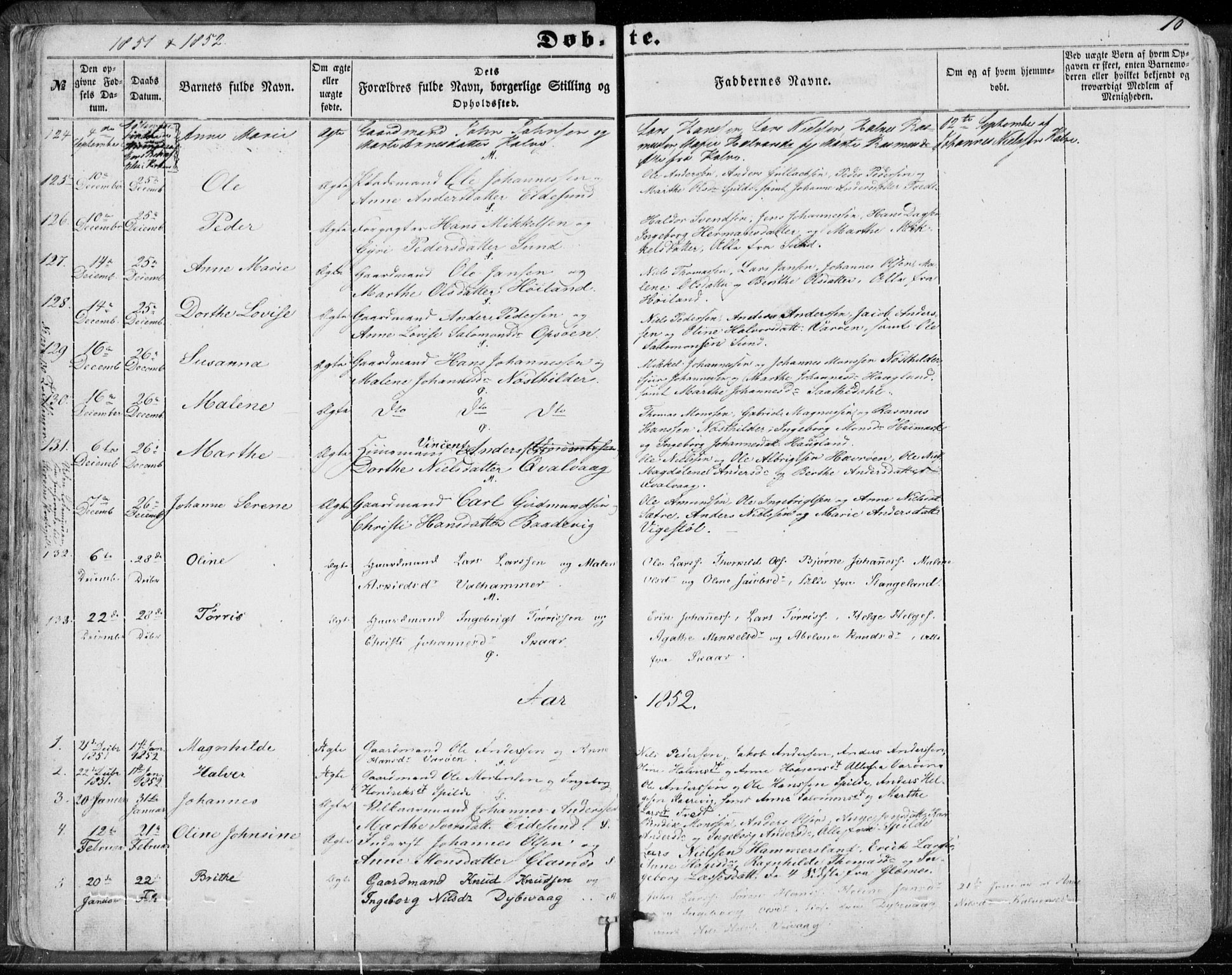 Sund sokneprestembete, SAB/A-99930: Parish register (official) no. A 14, 1850-1866, p. 16